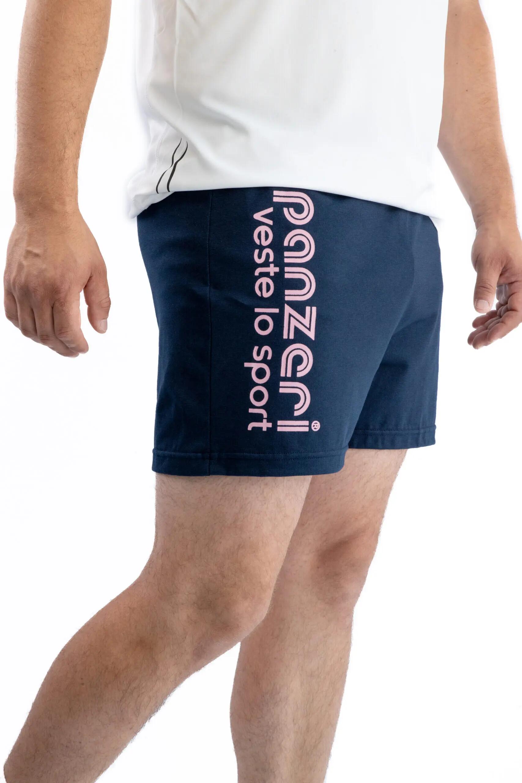 Short Panzeri Mixte  - Uni A - Bleu Marine / Rose 5/5