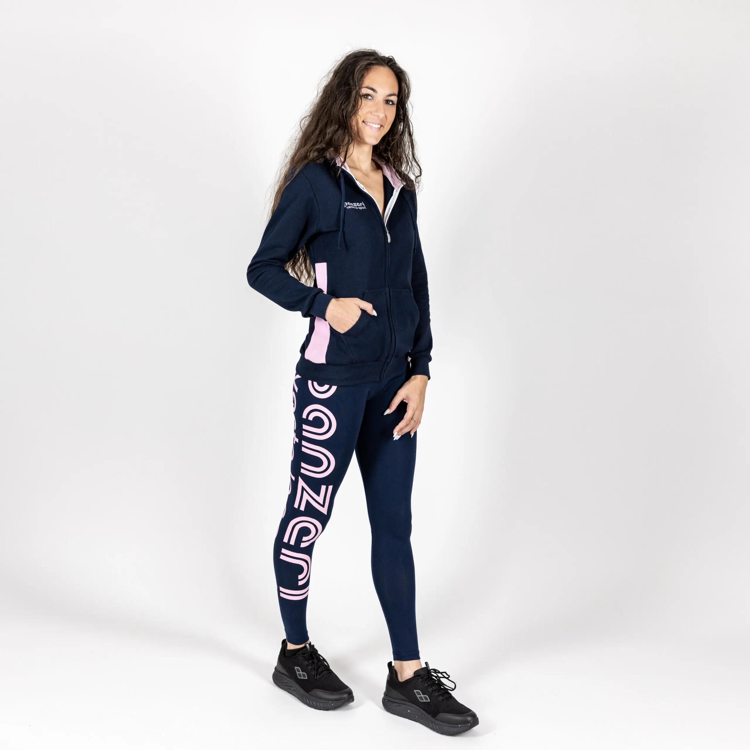 Legging De Sport - Joy T - Bleu Marine / Rose 7/7