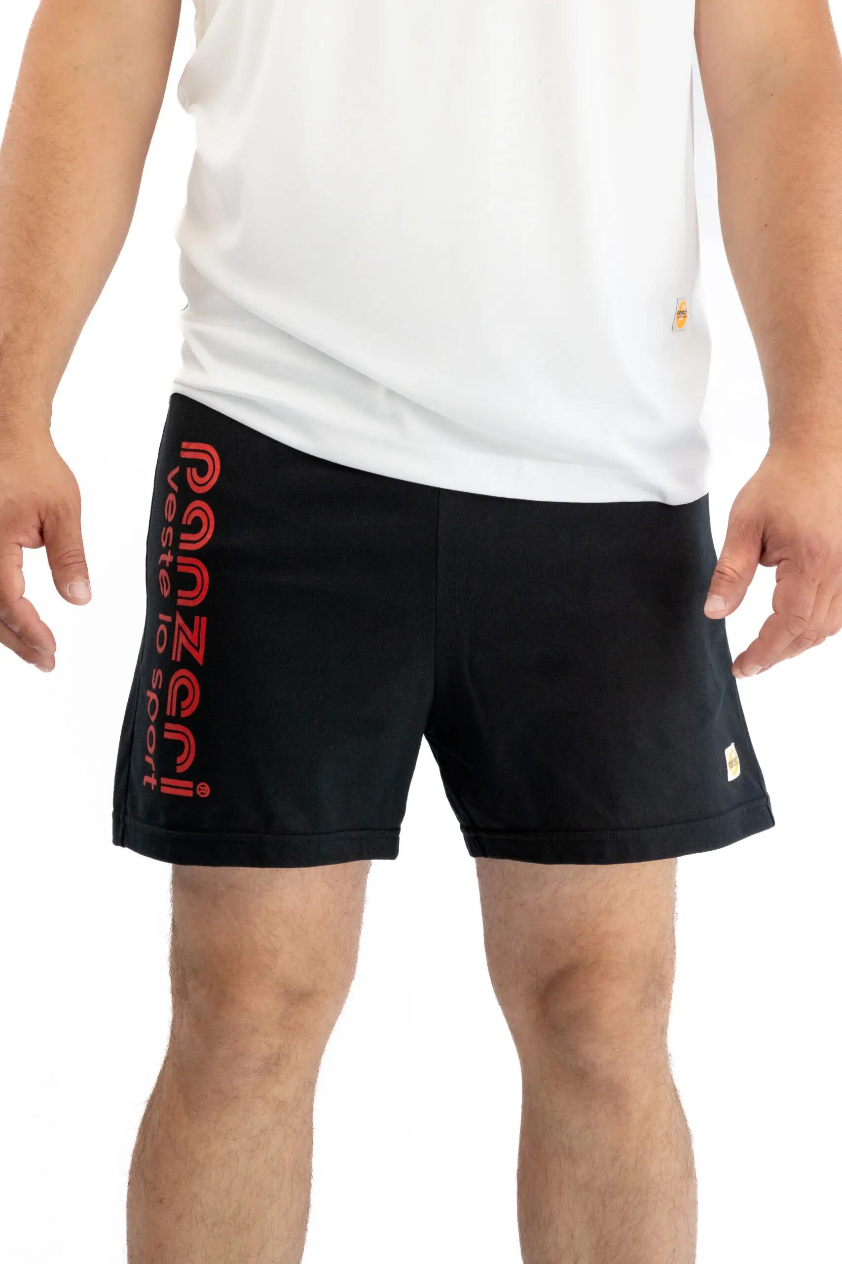 Short Panzeri Mixte  - Uni A - Noir / Rouge 2/4