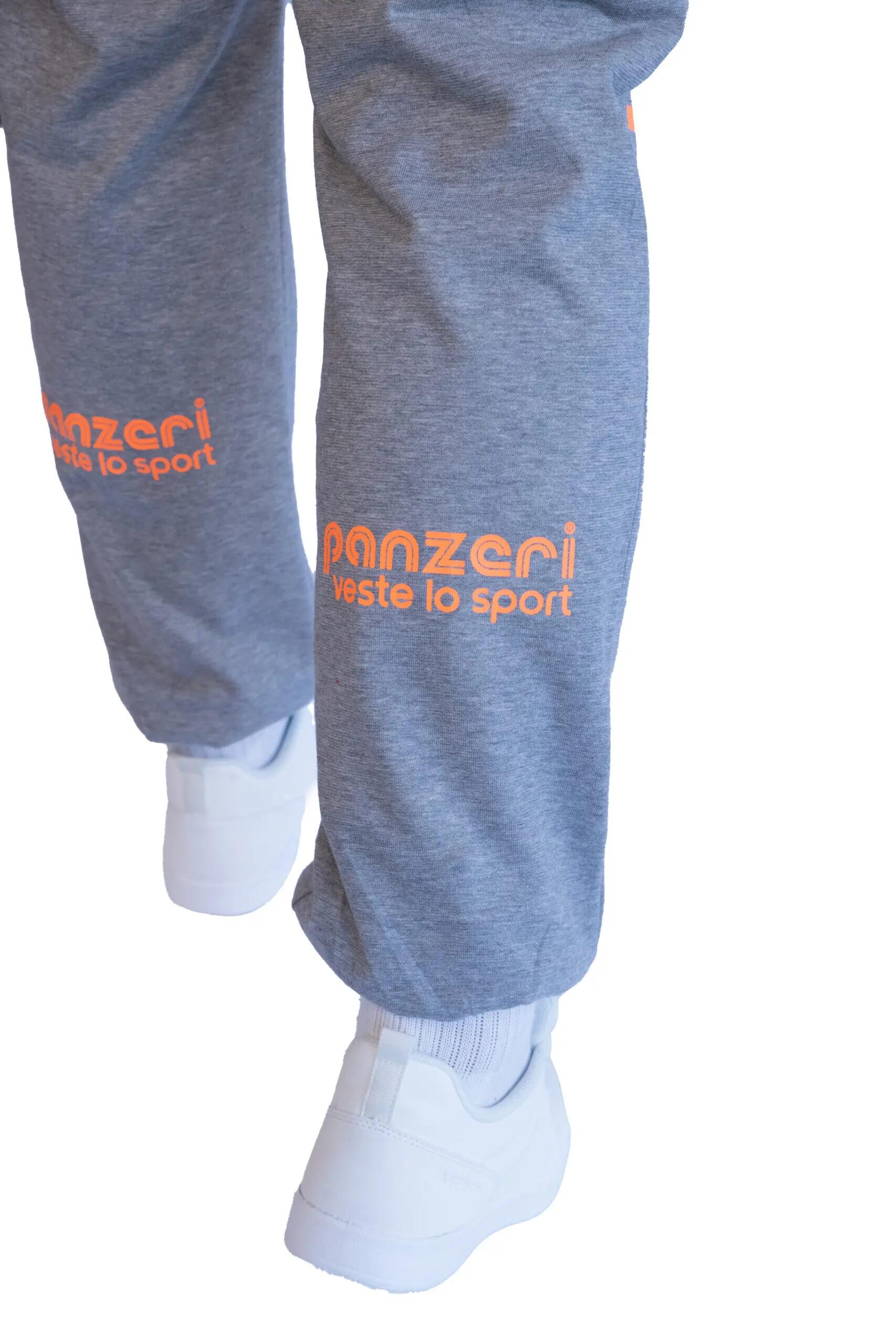 Jogging Panzeri Mixte  - Uni H - Gris Chiné / Orange Fluo 6/6