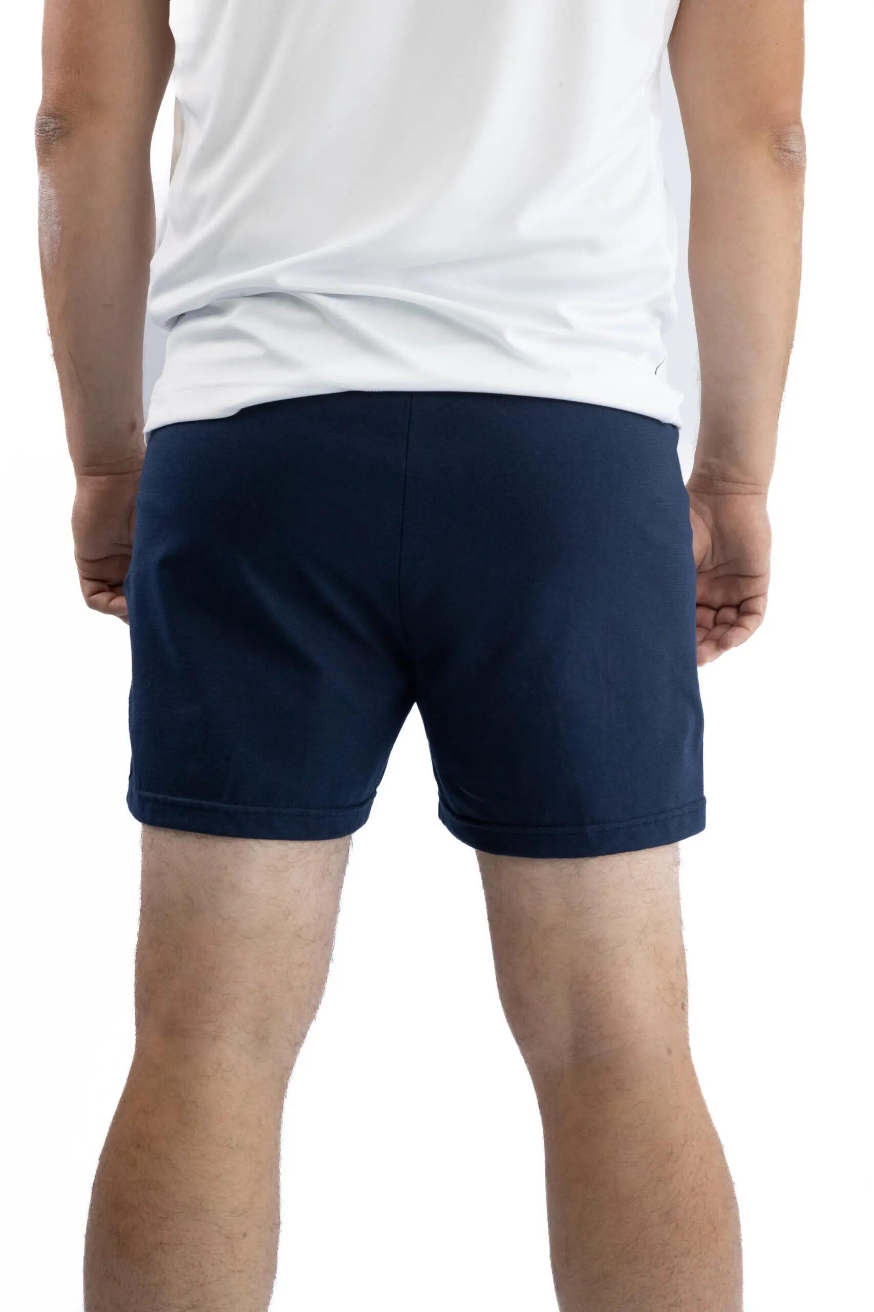 Short Panzeri Mixte  - Uni A - Bleu Marine / Rose 3/5