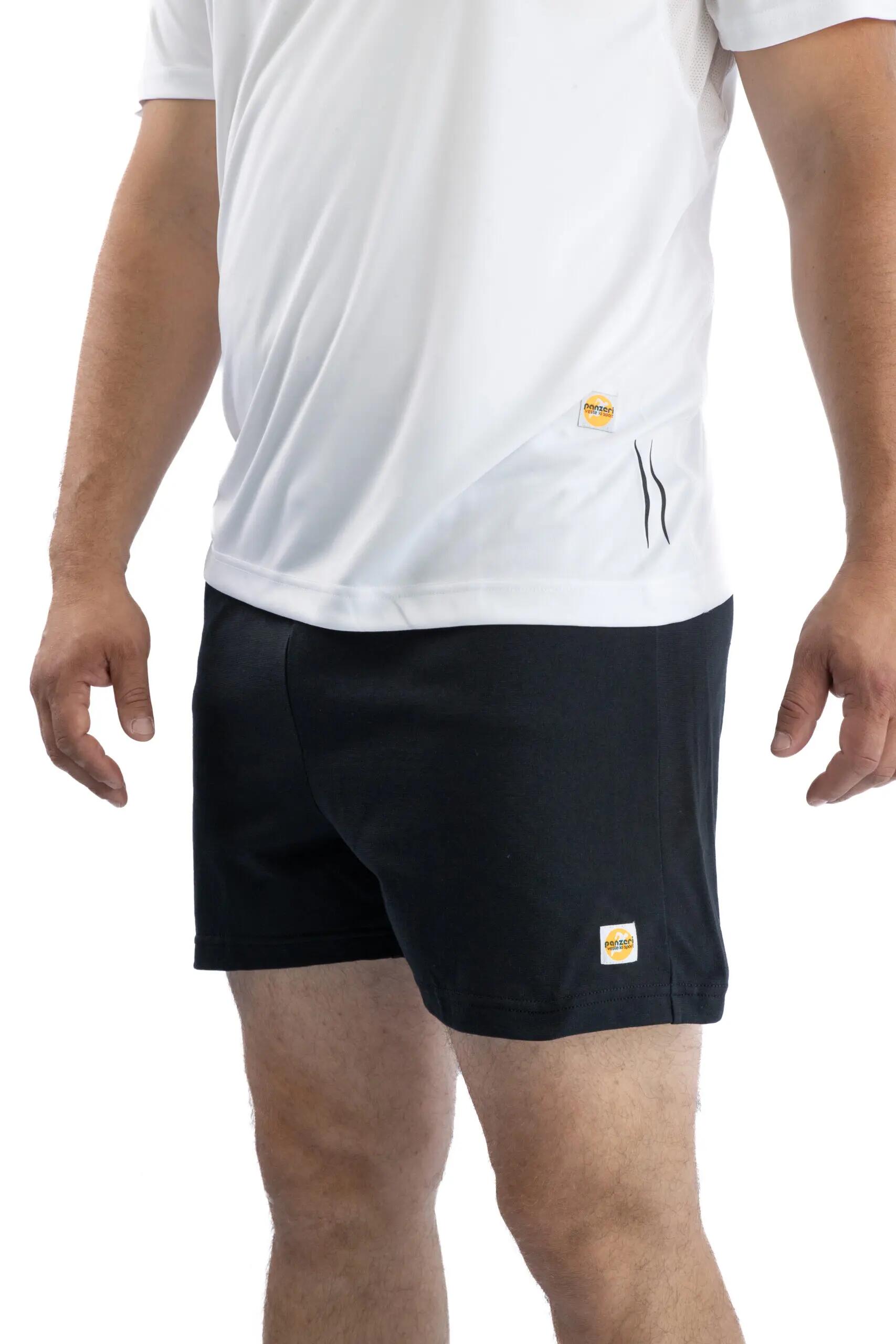 Short Panzeri Mixte  - Uni A - Noir / Blanc 5/5