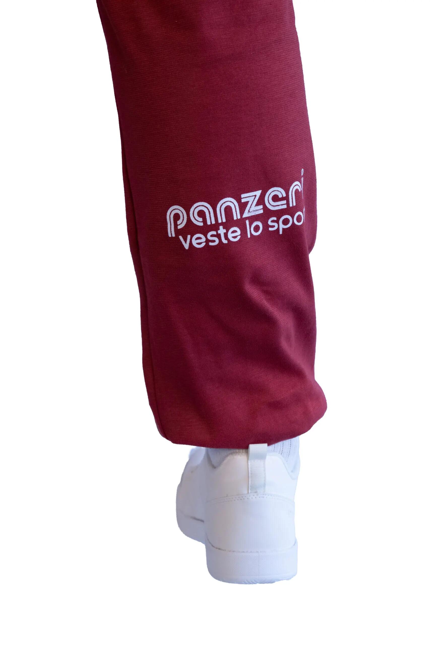 Jogging Panzeri Mixte  - Uni H - Bordeaux / Blanc 5/5