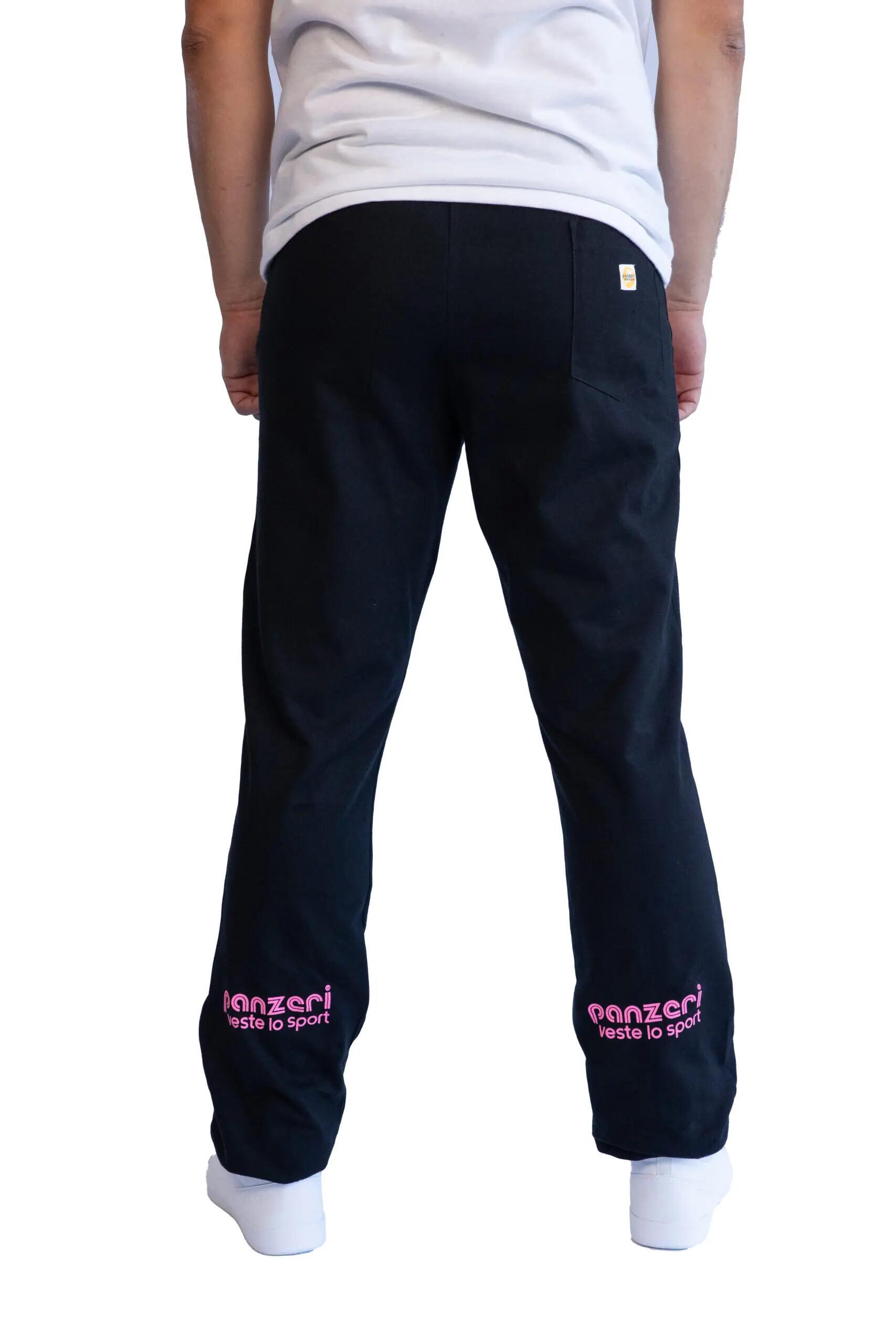 Jogging Panzeri Mixte  - Uni H - Noir / Rose Fluo 4/6