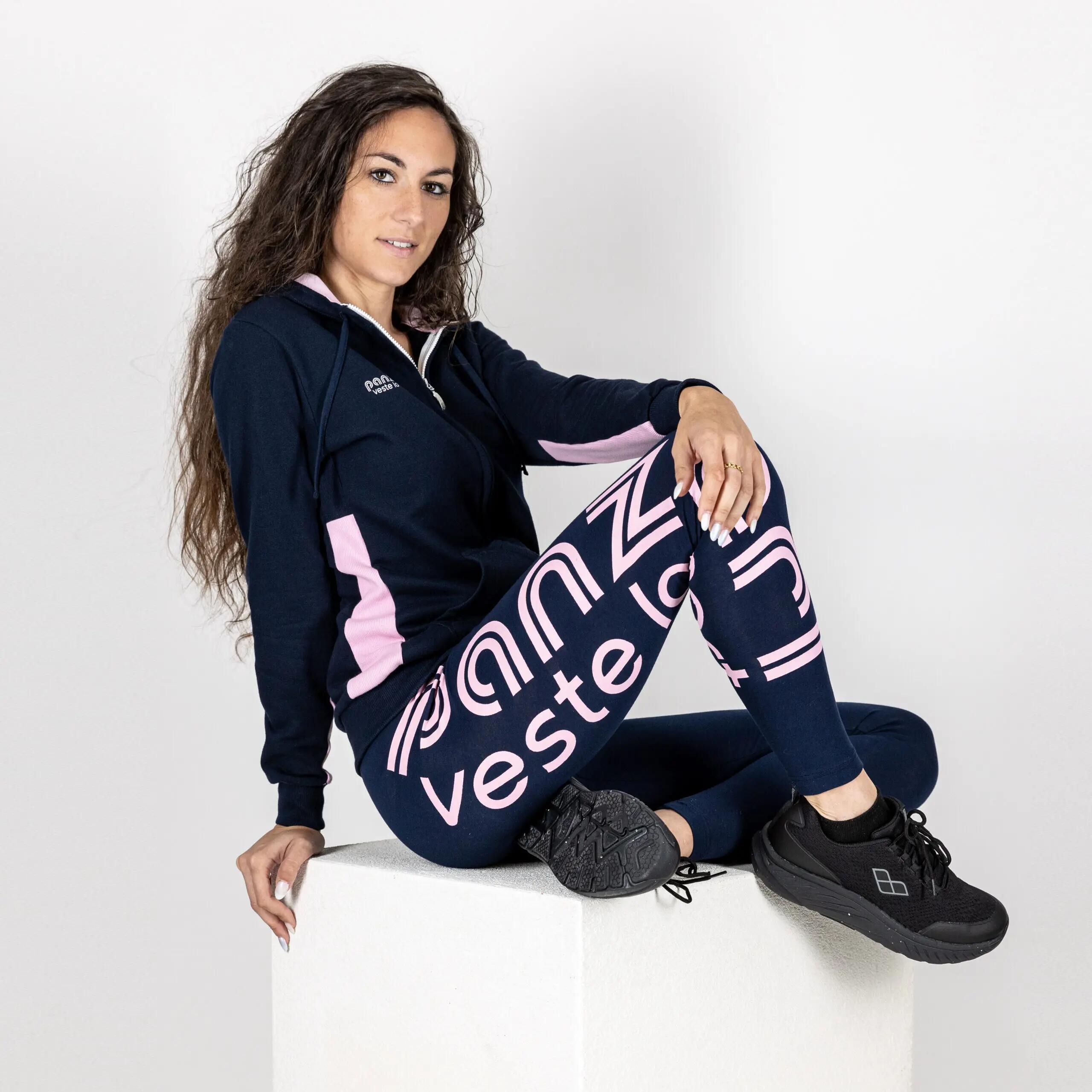 Legging De Sport - Joy T - Bleu Marine / Rose 3/7
