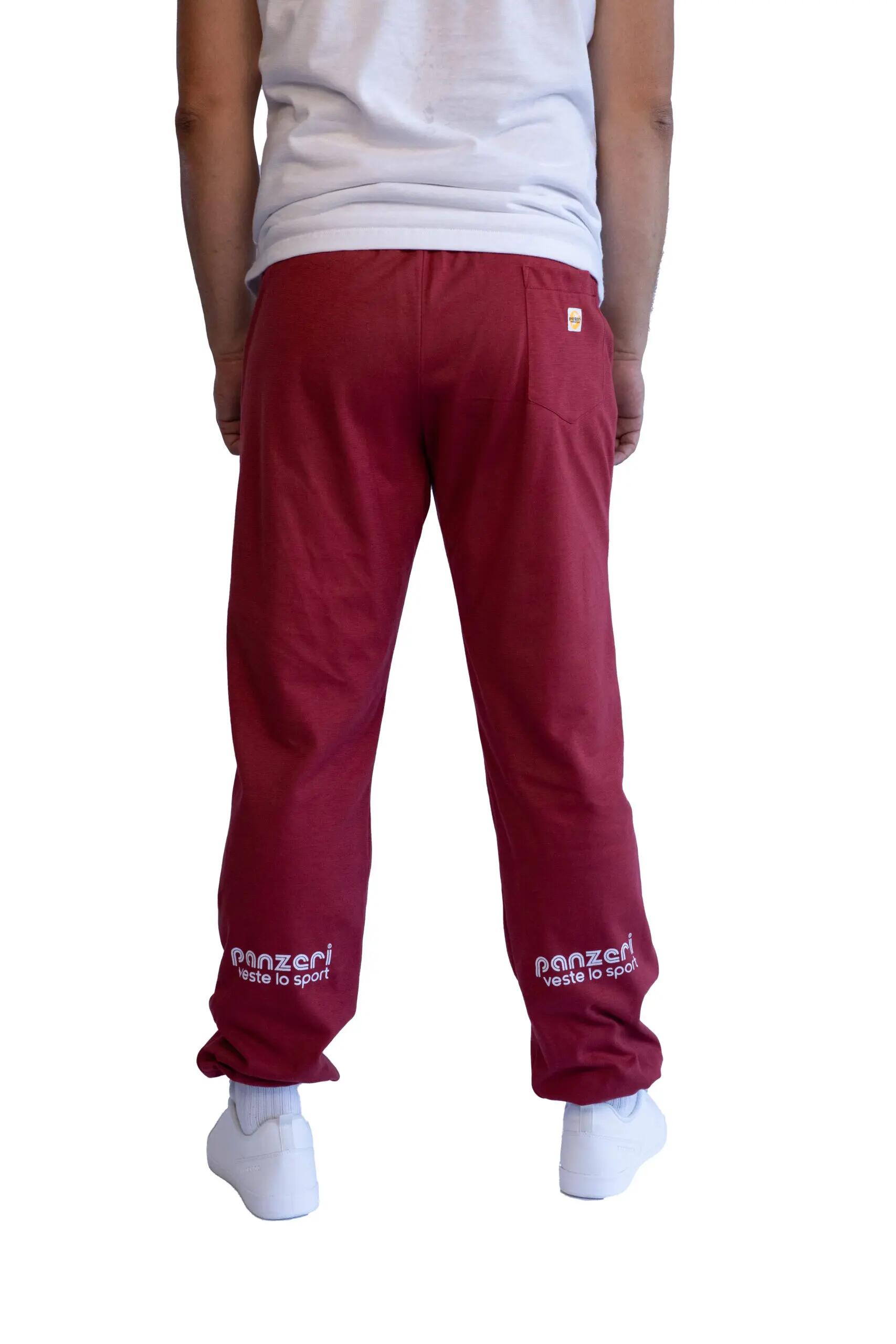 Jogging Panzeri Mixte  - Uni H - Bordeaux / Blanc 4/5