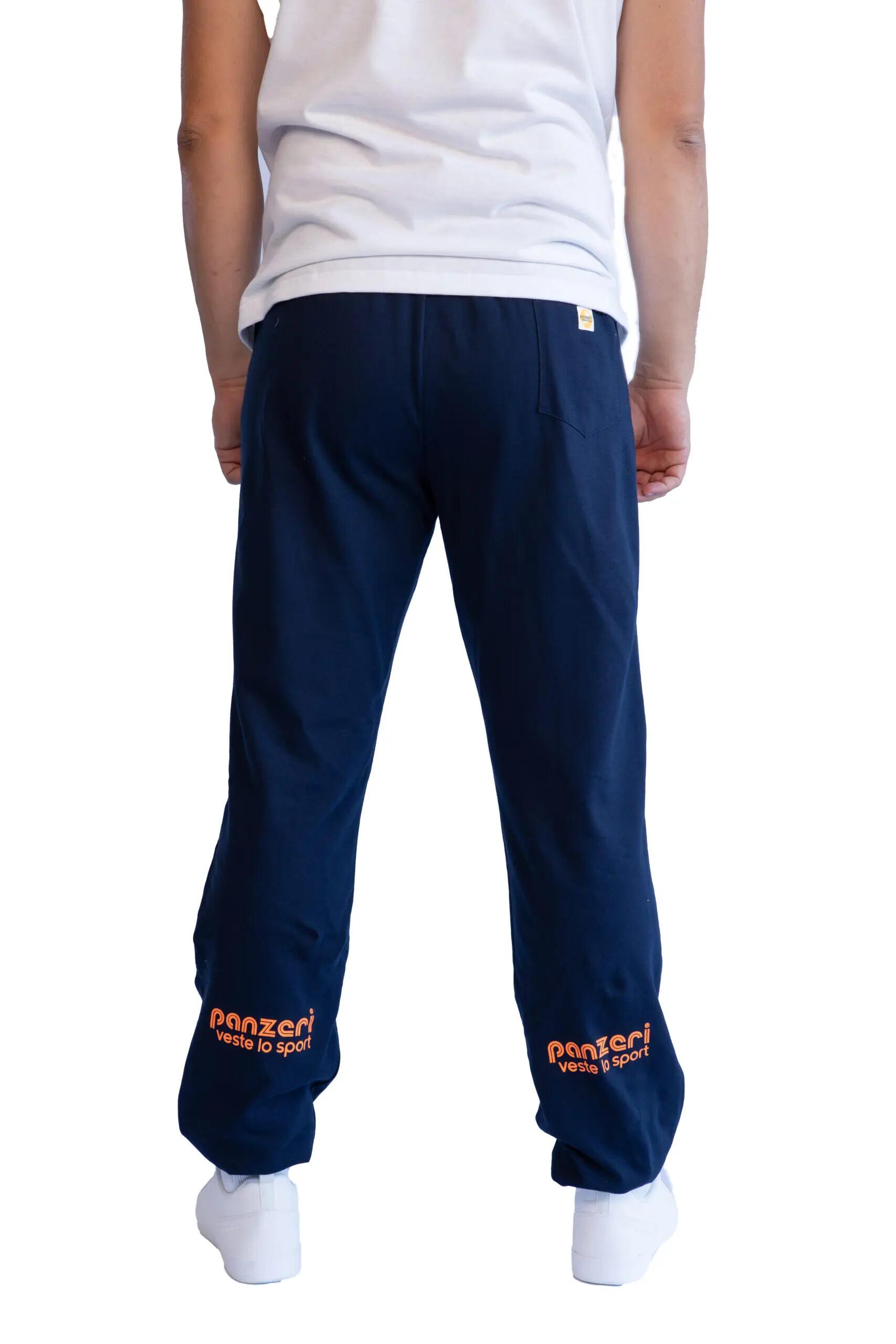 Jogging Panzeri Mixte  - Uni H - Bleu Marine / Orange Fluo 4/6