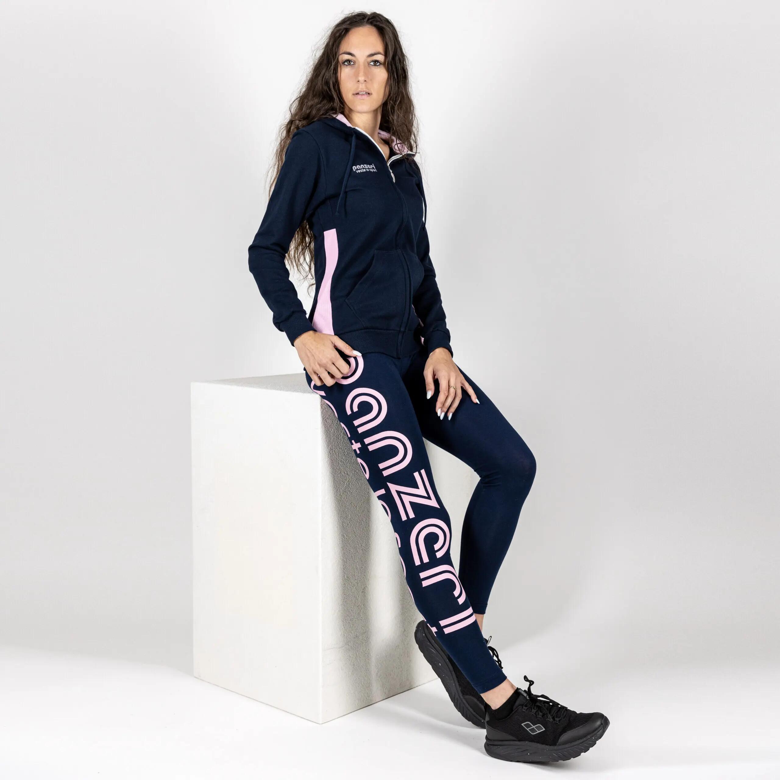 Legging De Sport - Joy T - Bleu Marine / Rose 2/7