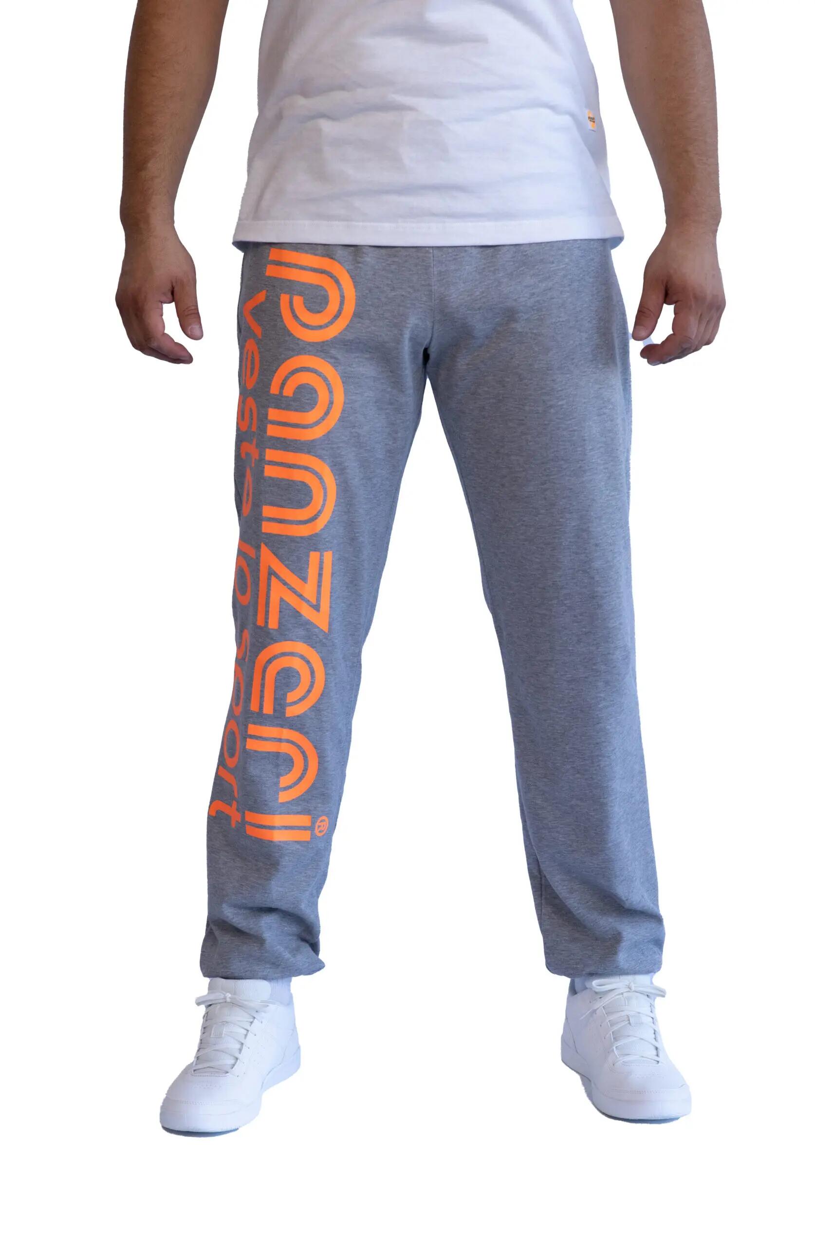 Jogging Panzeri Mixte  - Uni H - Gris Chiné / Orange Fluo 2/6