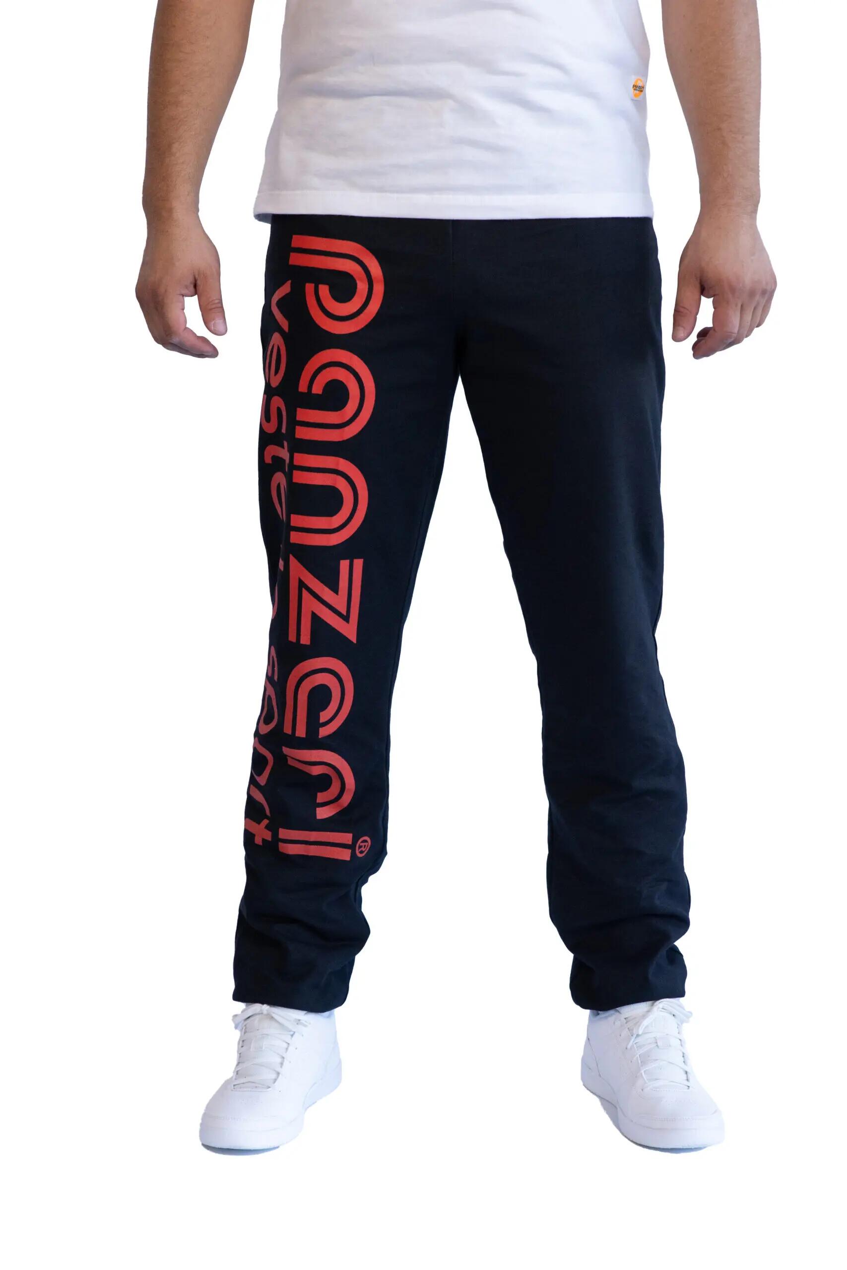 Jogging Panzeri Mixte  - Uni H - Noir / Rouge 2/6
