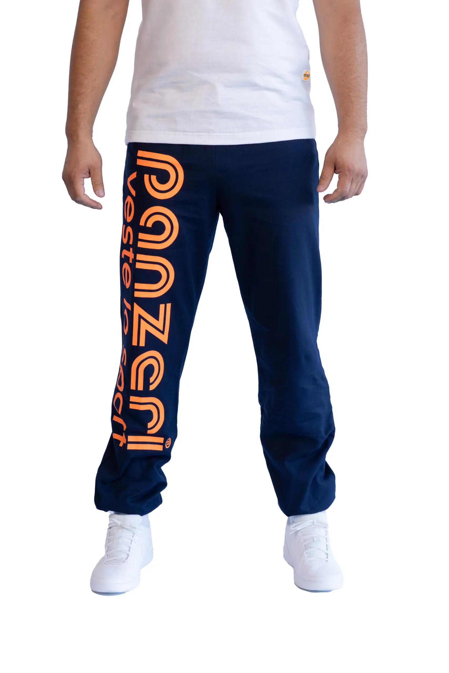 Jogging Panzeri Mixte  - Uni H - Bleu Marine / Orange Fluo 2/6