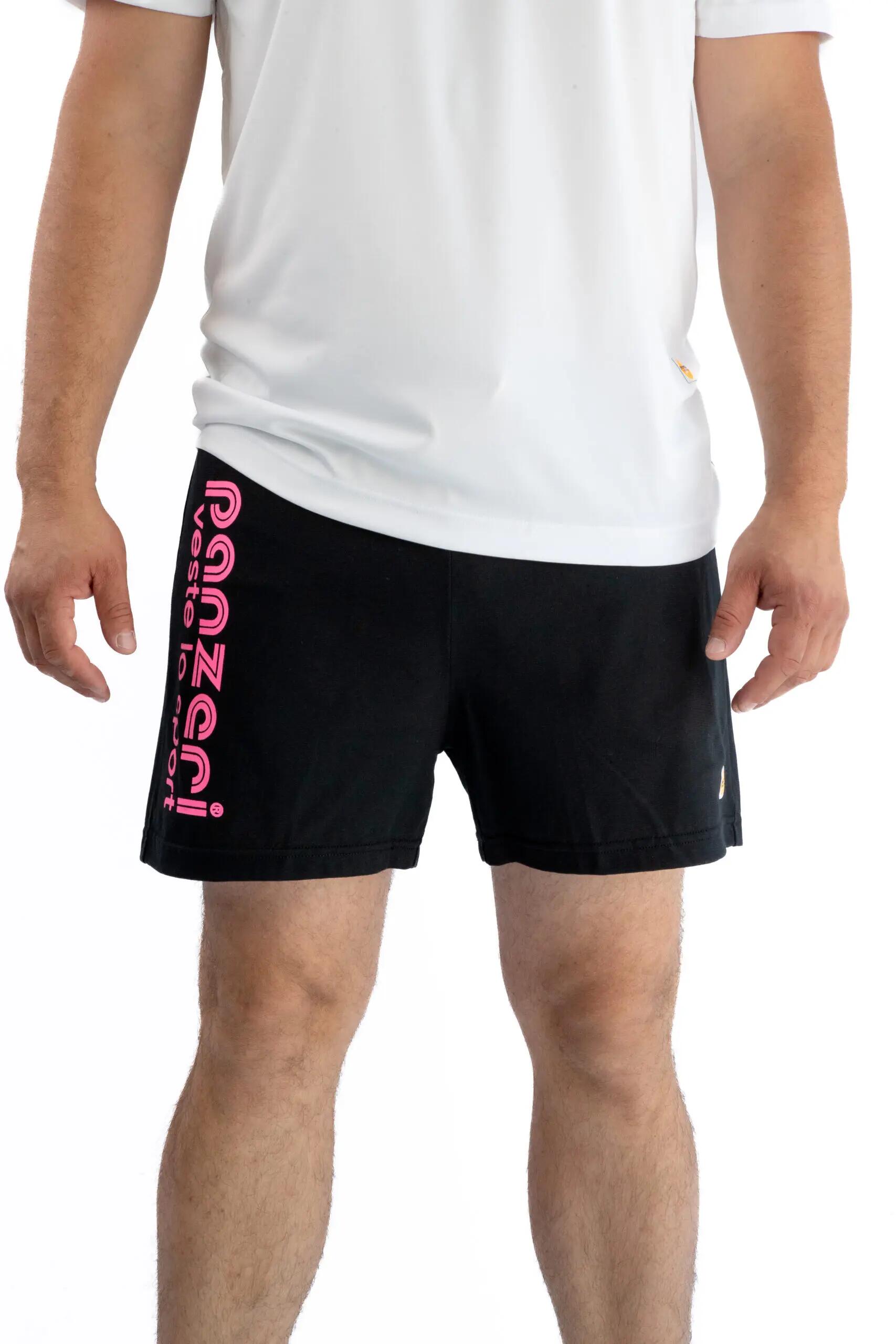 Short Panzeri Mixte  - Uni A - Noir / Rose Fluo 4/5