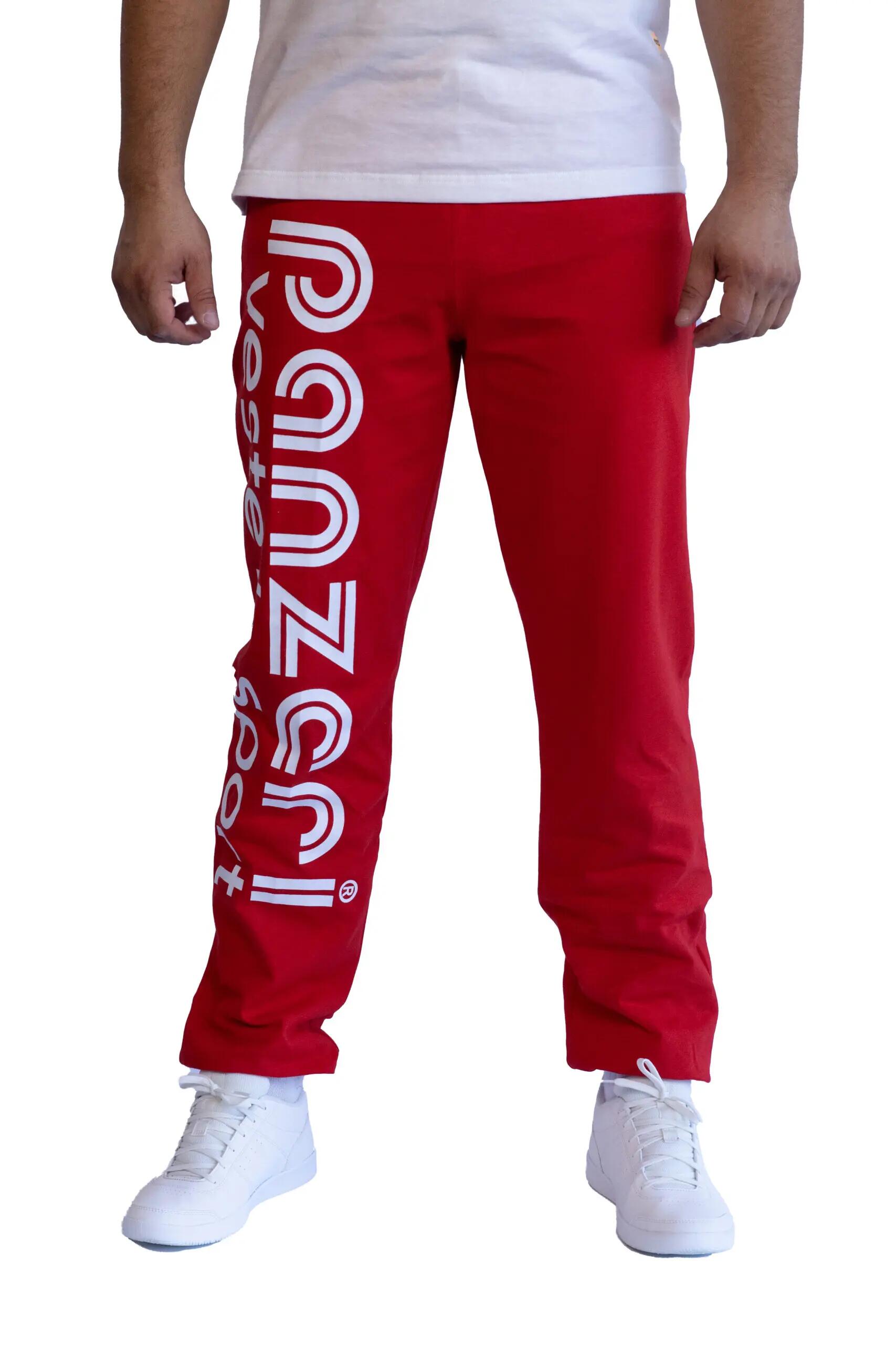 Jogging Panzeri Mixte  - Uni H - Rouge / Blanc 2/6