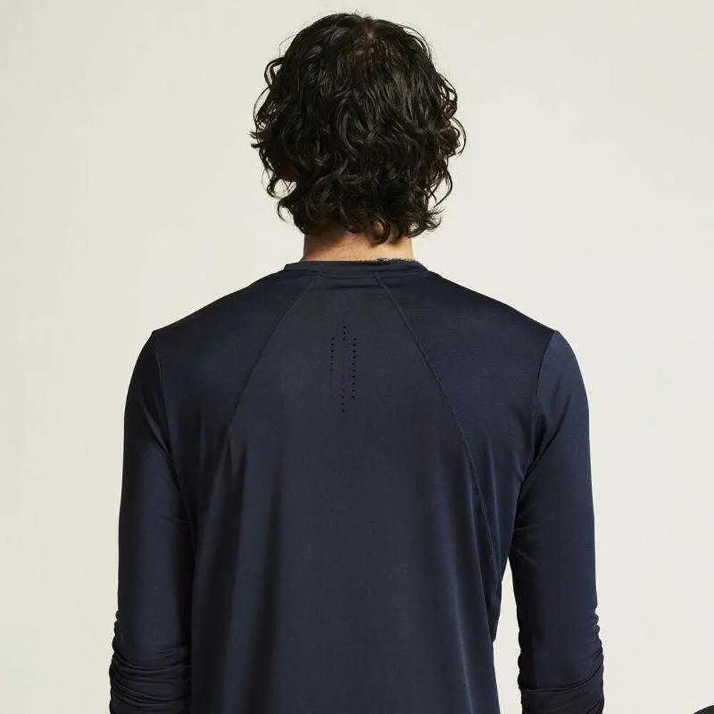Heren ADV Essence Tshirt met lange mouwen (Marineblauw) 4/7