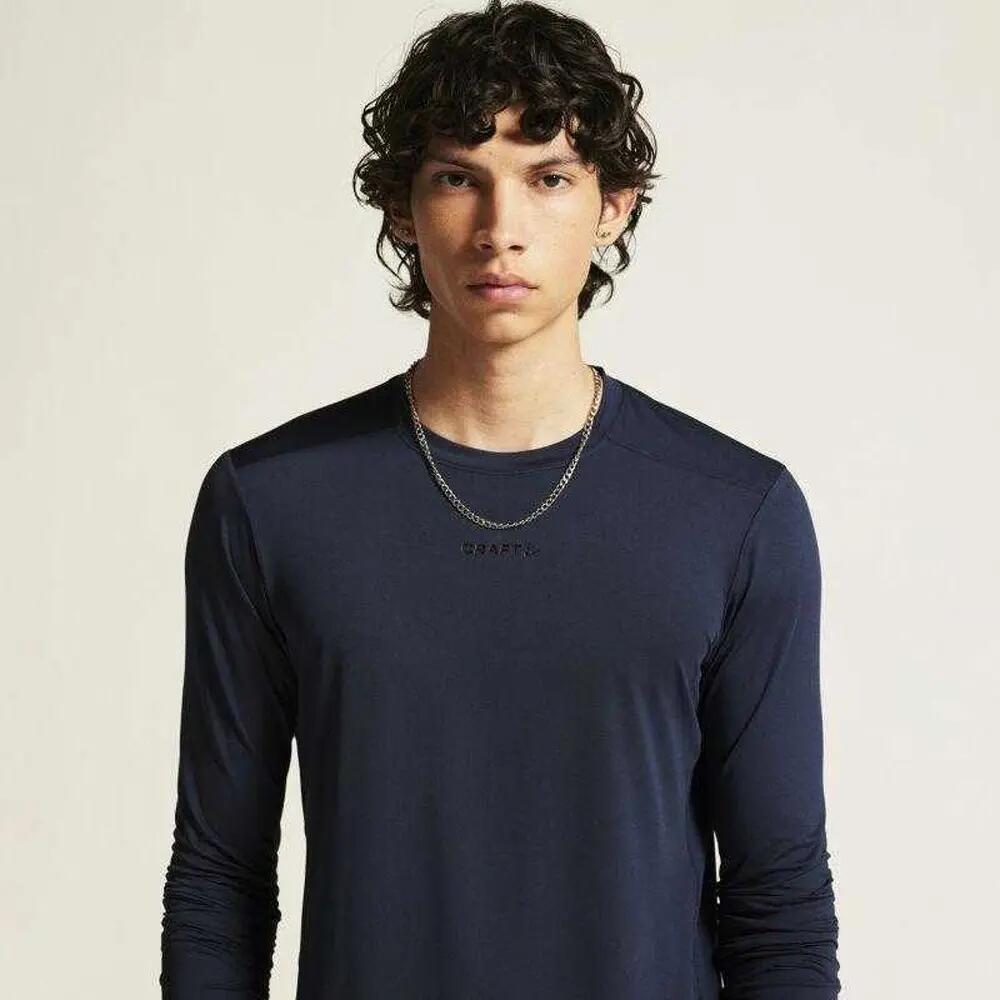 Heren ADV Essence Tshirt met lange mouwen (Marineblauw) 3/7
