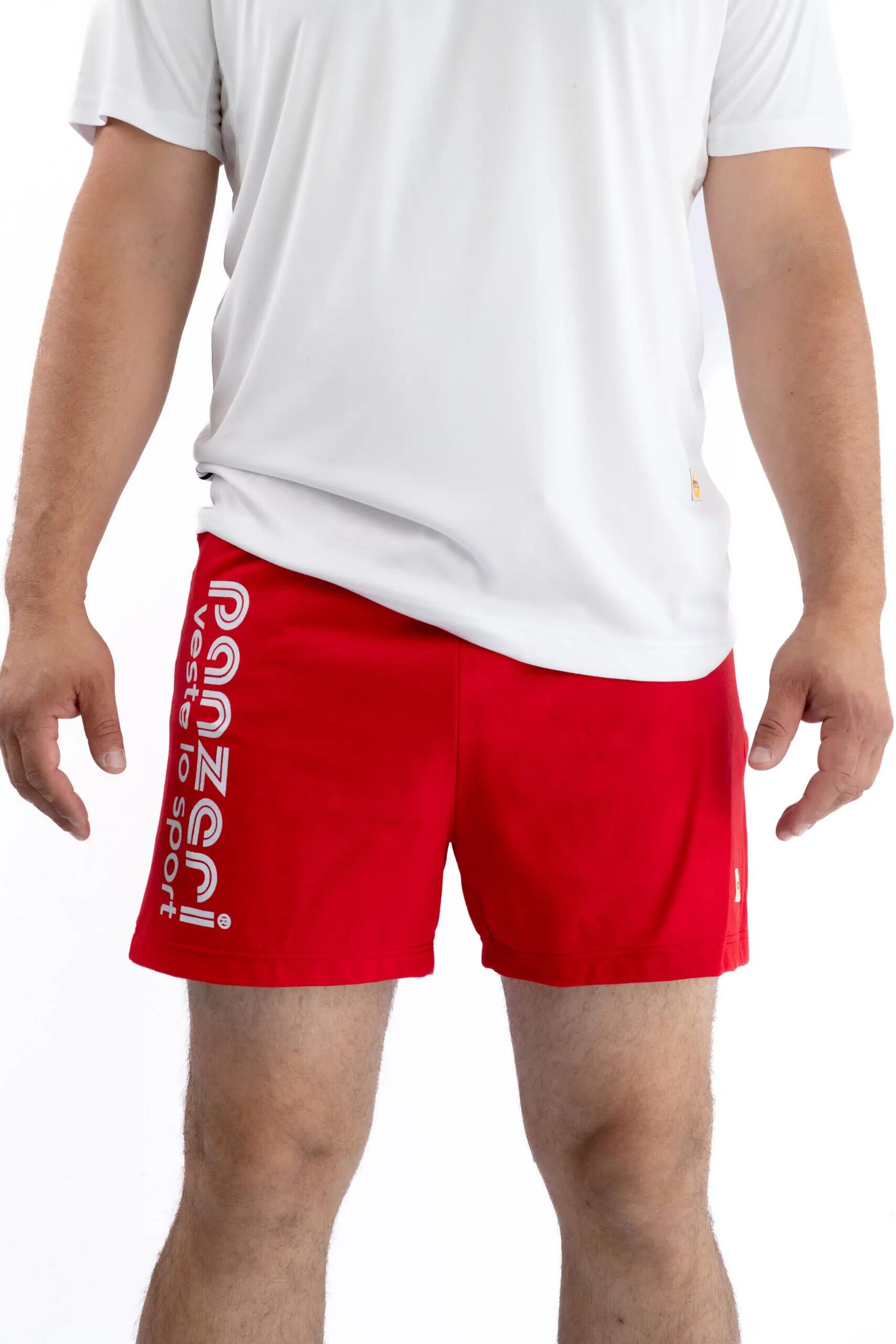 Short Panzeri Mixte  - Uni A - Rouge / Blanc 3/5