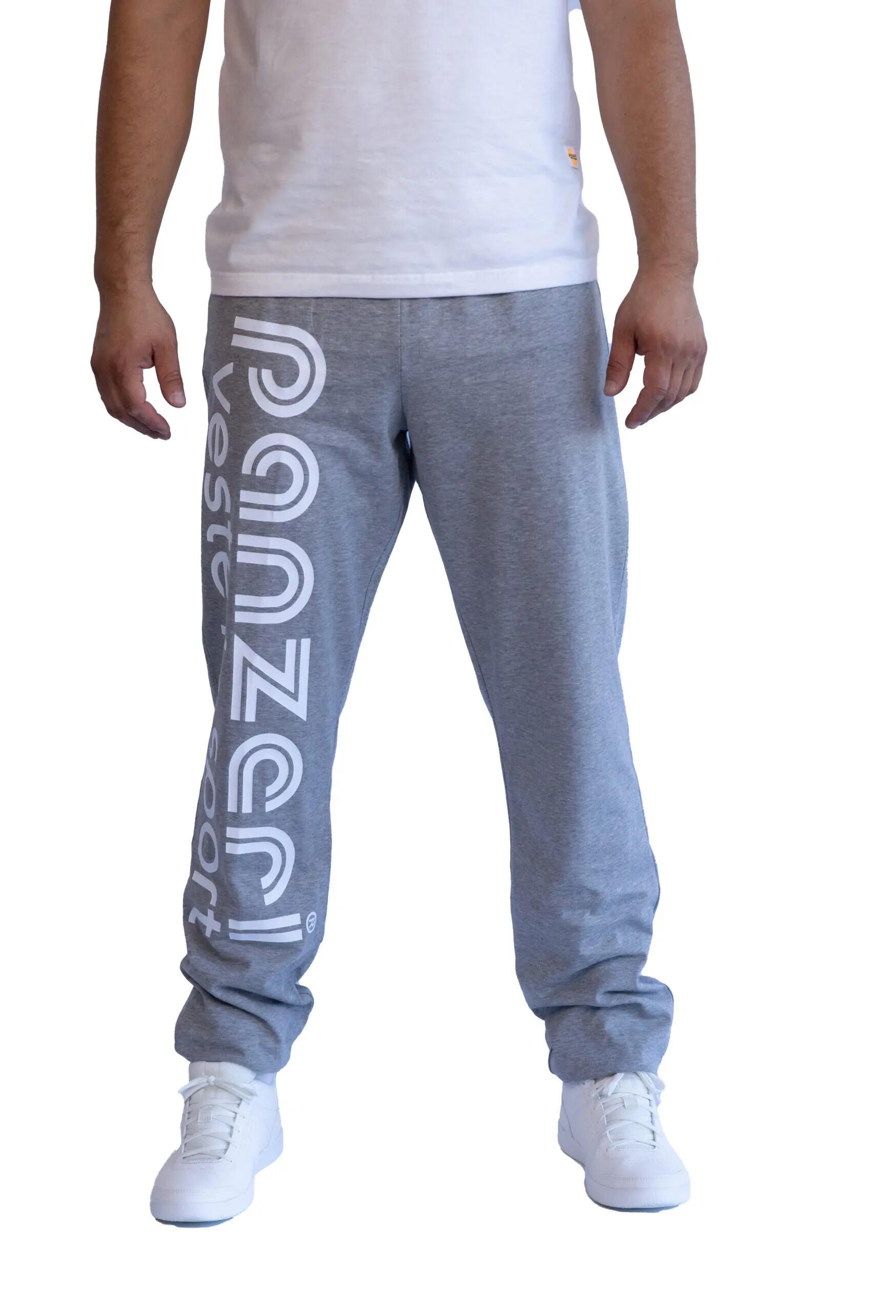 Jogging Panzeri Mixte  - Uni H - Gris Chiné / Blanc 2/6