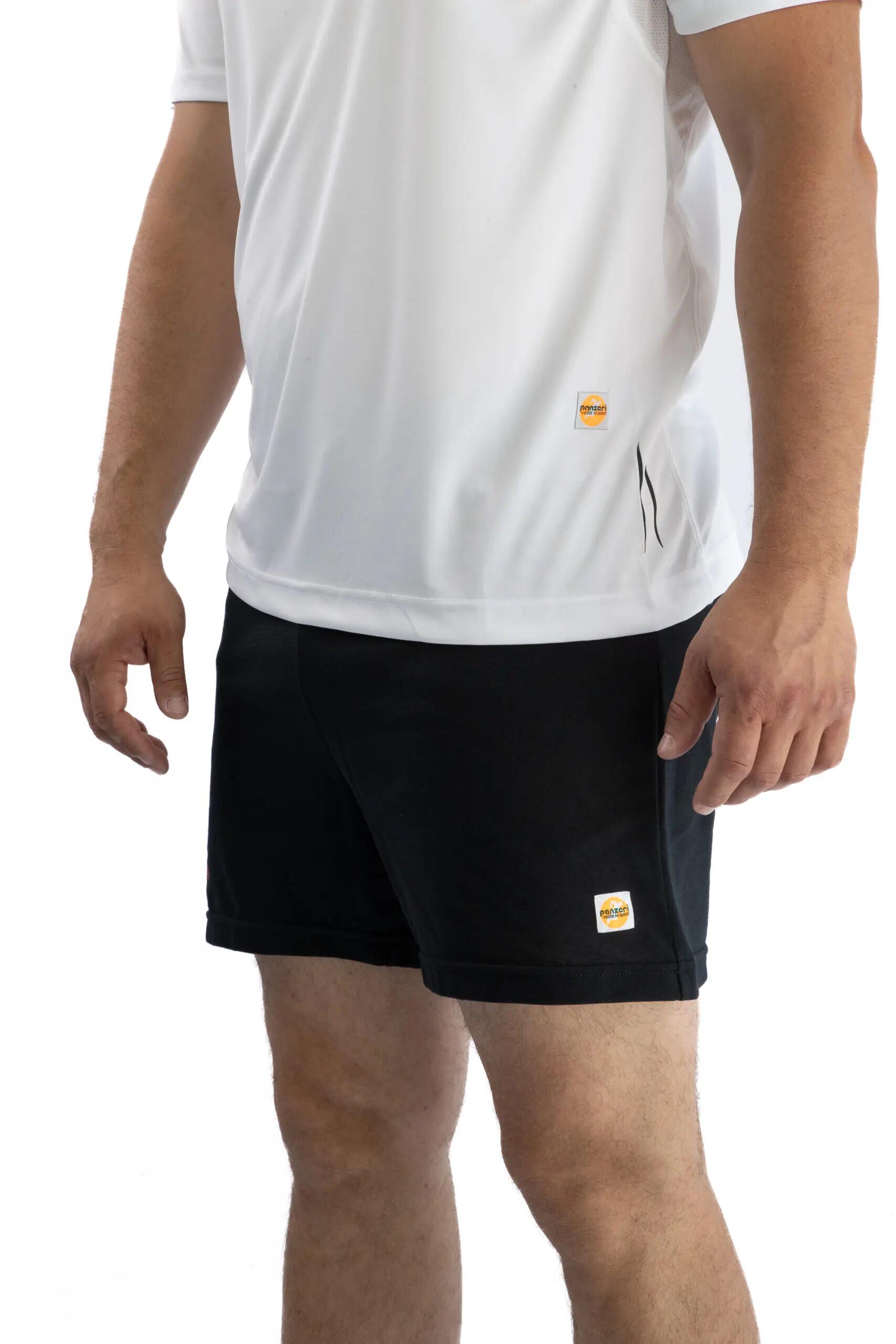Short Panzeri Mixte  - Uni A - Noir / Rose Fluo 5/5