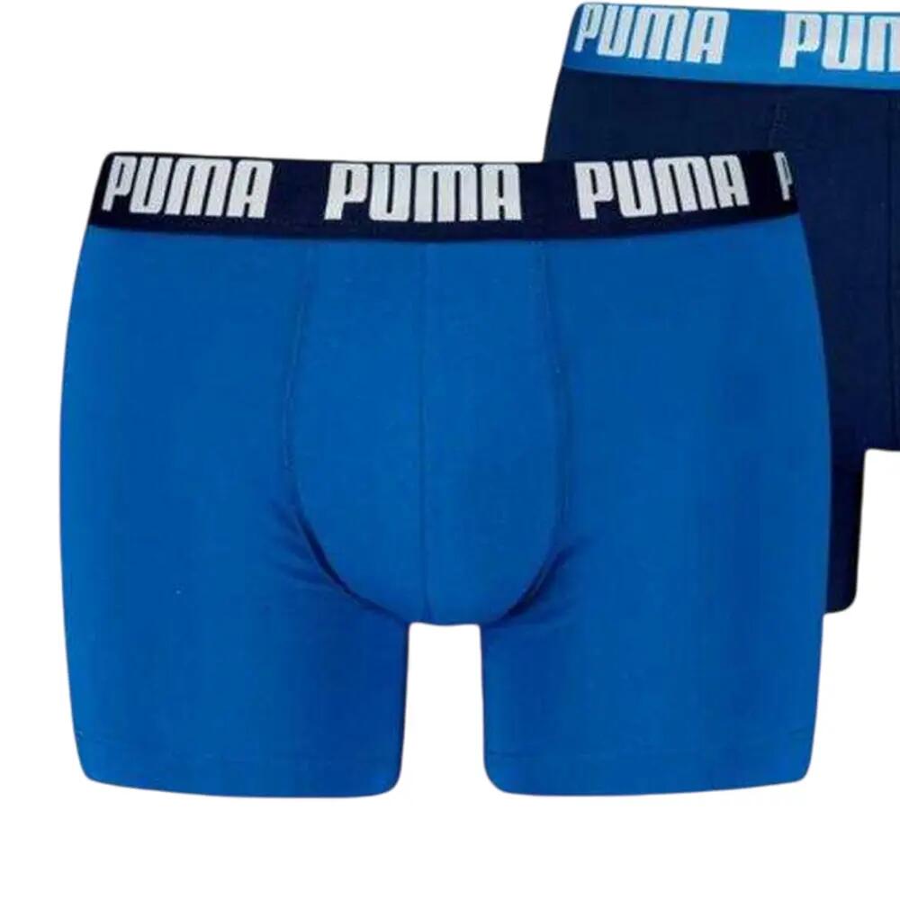 Boxershorts van katoenmix voor heren (set van 2) (Marineblauw/Blauw) 3/8
