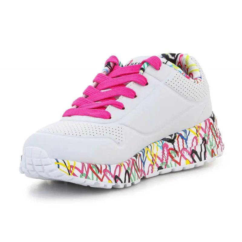 Scarpe SportiveRagazze Skechers Lovely Luv Bianco Rosa 4/7