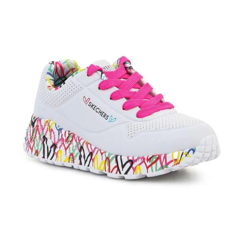 Scarpe SportiveRagazze Skechers Lovely Luv Bianco Rosa 2/7