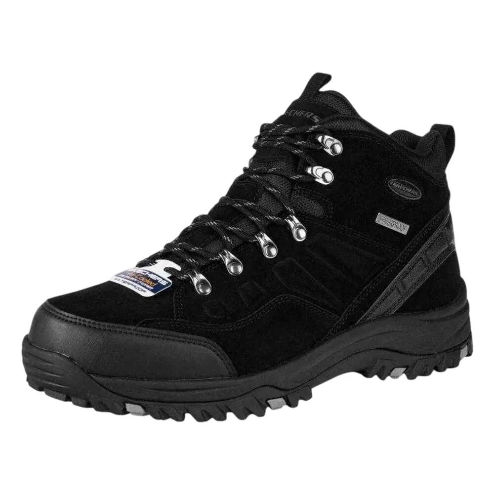 Mens Relment Pelmo Leather Waterproof Relaxed Fit Hiking Boots (Black) 2/7