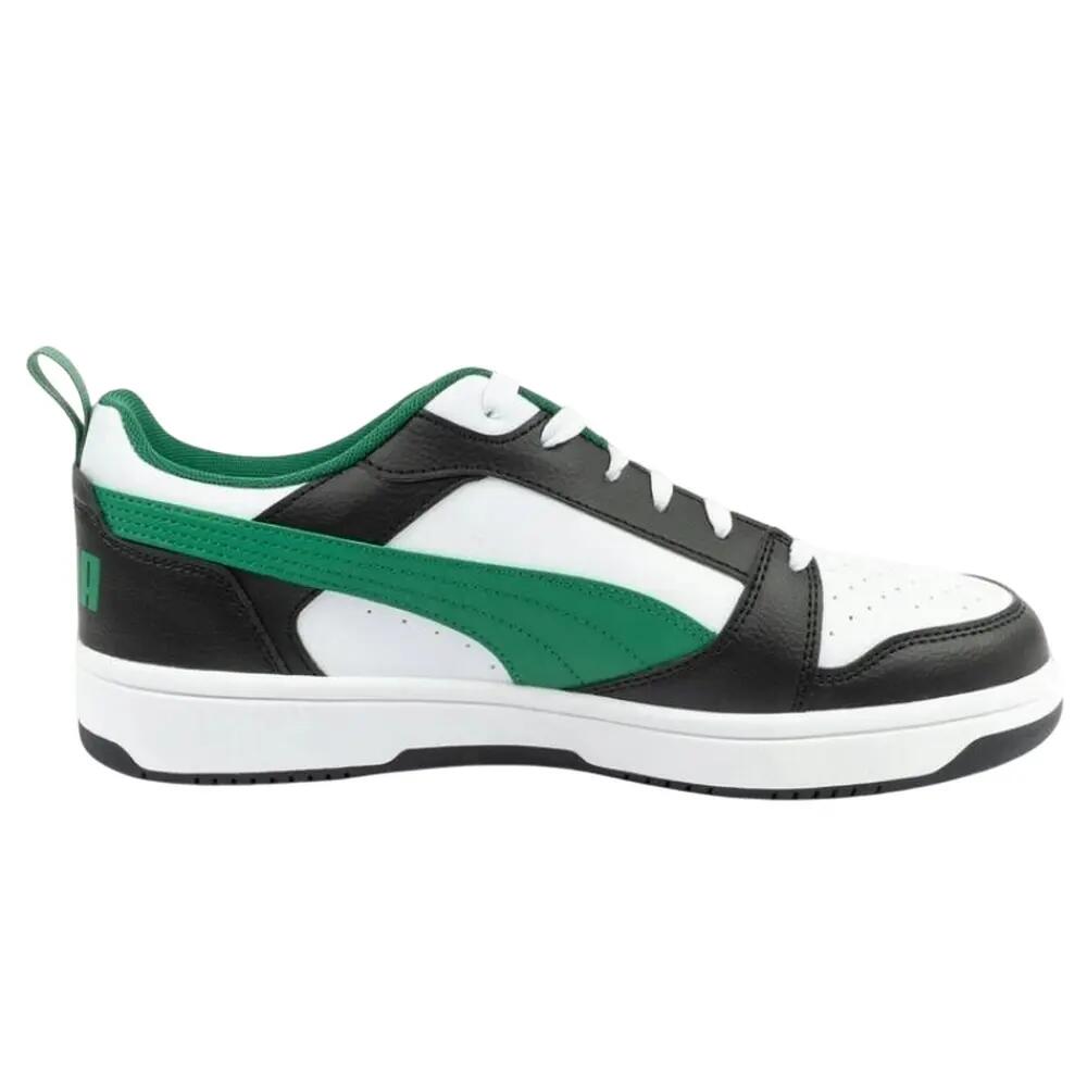 Sneaker "Rebound V6", Ökologisches Leder Herren Weiß/Schwarz/Grün 3/5