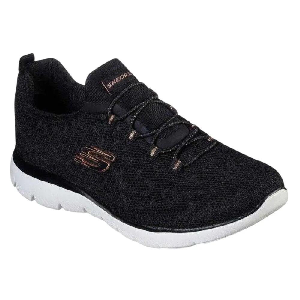 "Summits" LeoMuster Sneaker für , Texturierter Strick, Flach Damen Schwarz 6/15