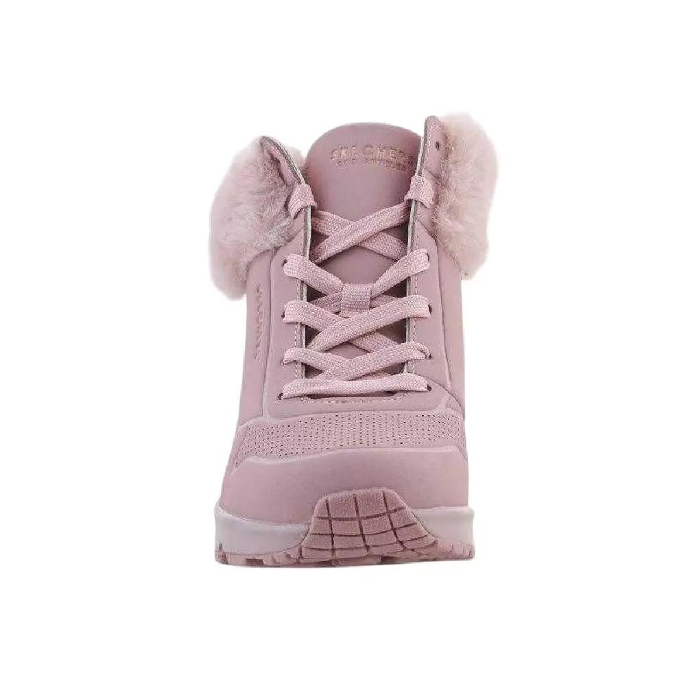 "Uno" Mit KunstpelzBesatz High Top Turnschuhe für , Keilabsatz Damen Pink 7/7