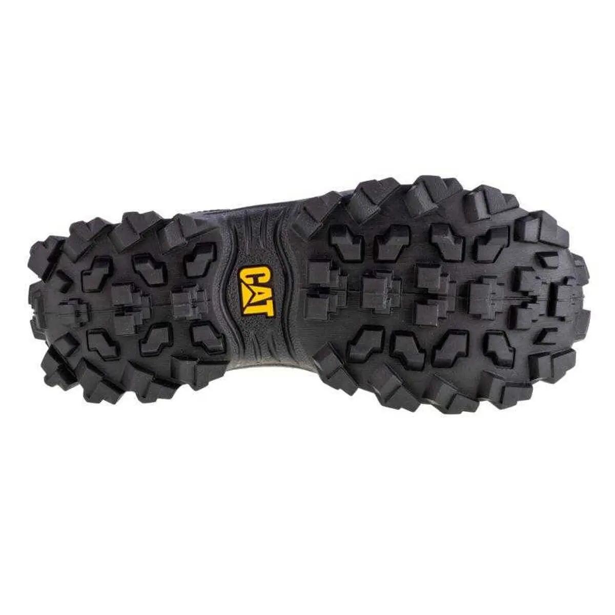 Mens Intruder Leather Chunky Sole Trainers (Black) 4/5