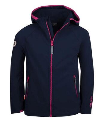 Mädchen Softshelljacke Kvalvika Smaragdgrün/Pink