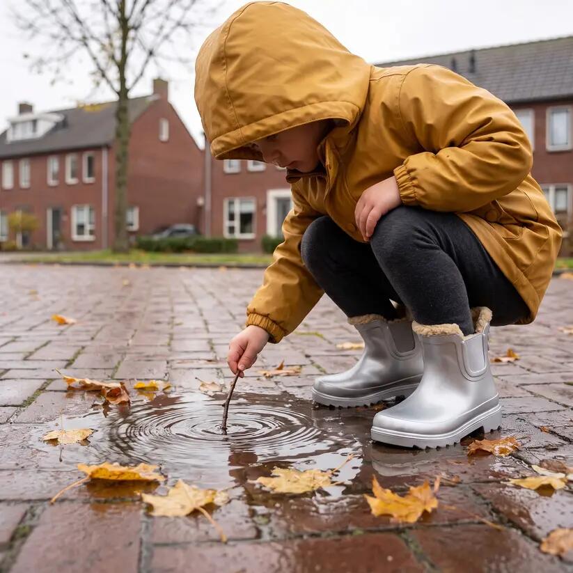 Botas de lluvia Chelsea para niños - Forro de piel - 100 % caucho - Impermeables 5/6