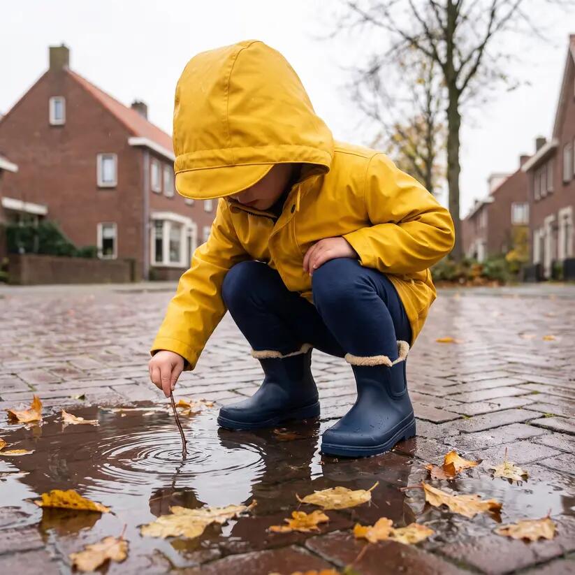 Botas de lluvia Chelsea para niños - Forro de piel - 100 % caucho - Impermeables 5/6