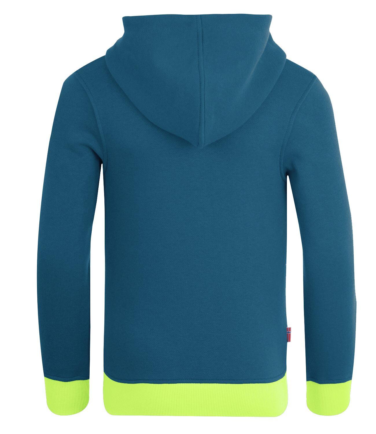 Kinder Hoodie Pullover Troll Petrolblau/Grün 2/2