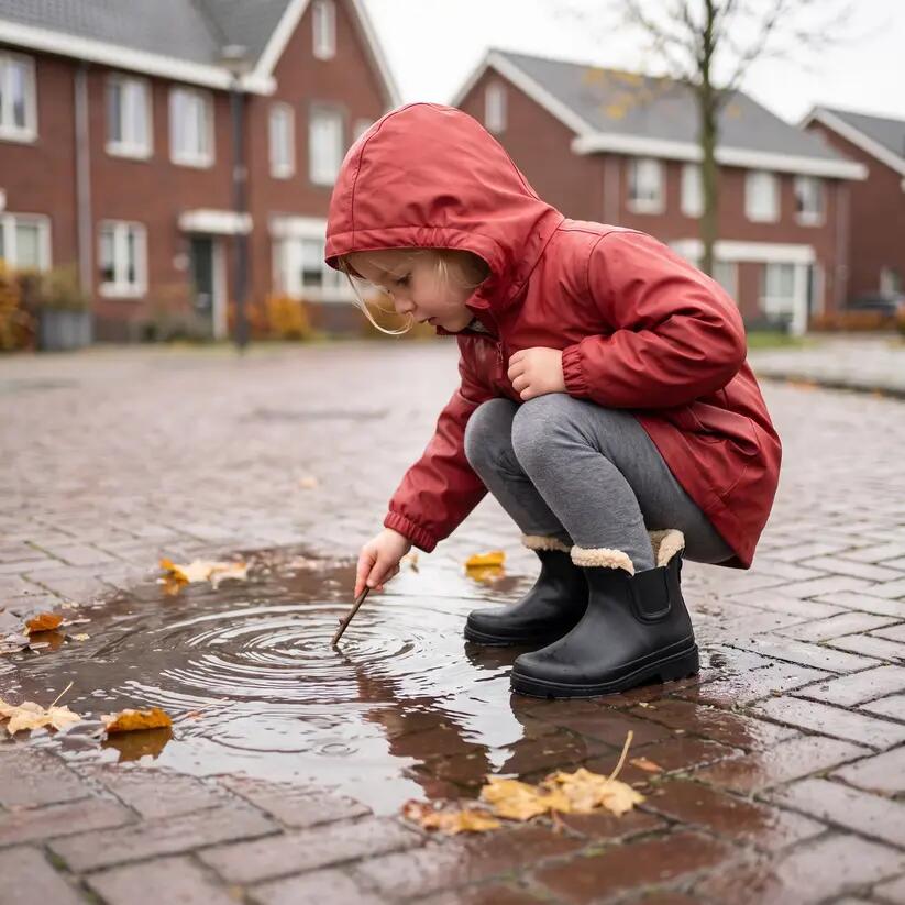 XQ - Chelsea regenlaarzen kinderen - Fake Fur voering 5/5