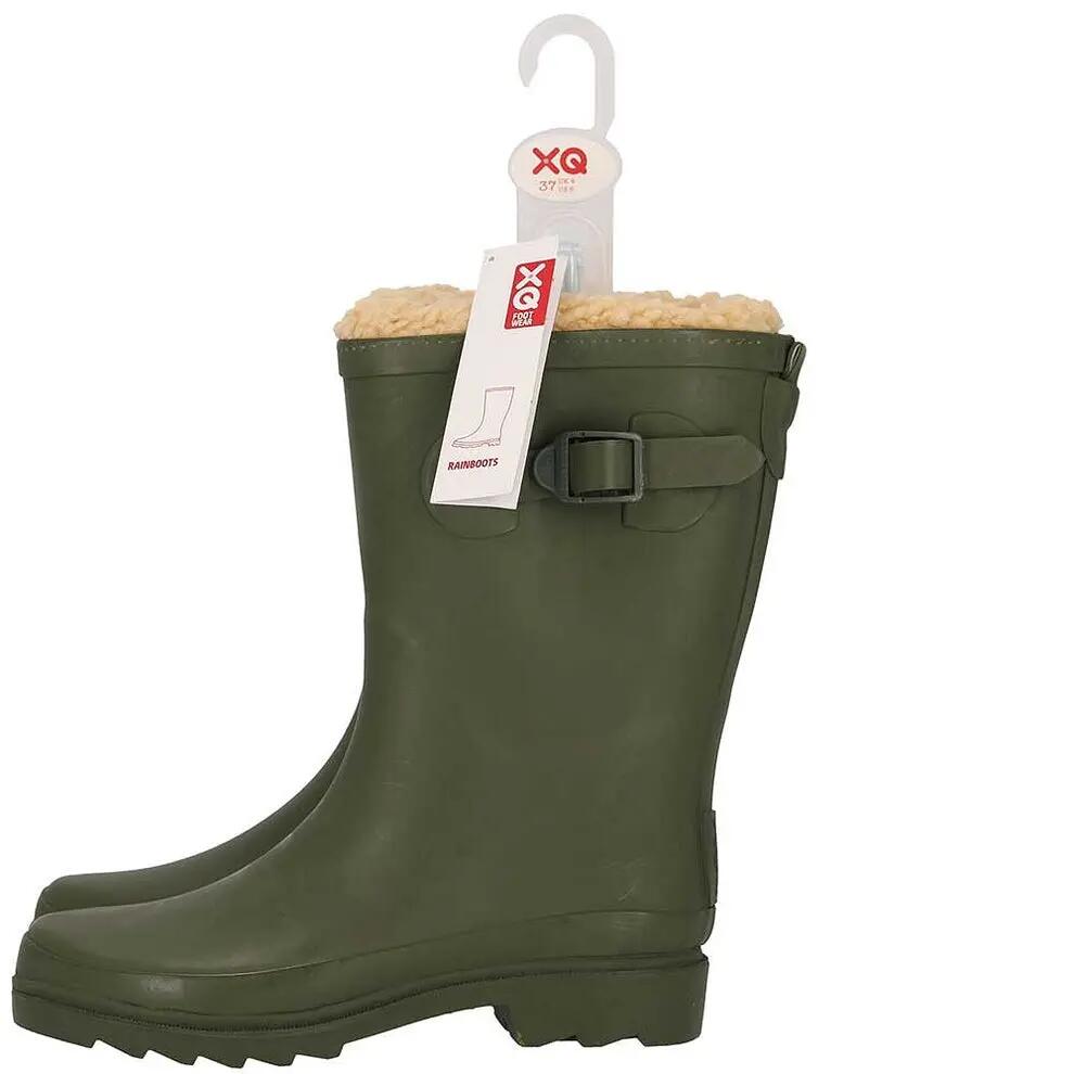 Bottes de pluie femme doublées – Fausse fourrure, 100 % caoutchouc 5/5