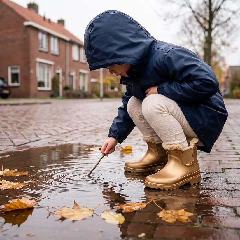 Botas de lluvia Chelsea para niños - Forro de piel - 100 % caucho - Impermeables 5/5