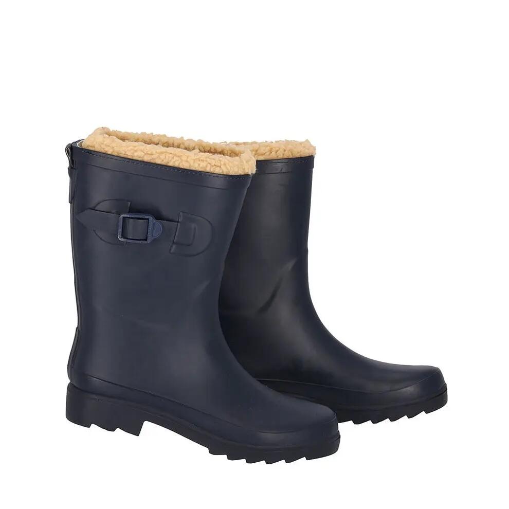 Botas de lluvia para mujer - Forro de piel - 100 % caucho - Impermeables 3/5