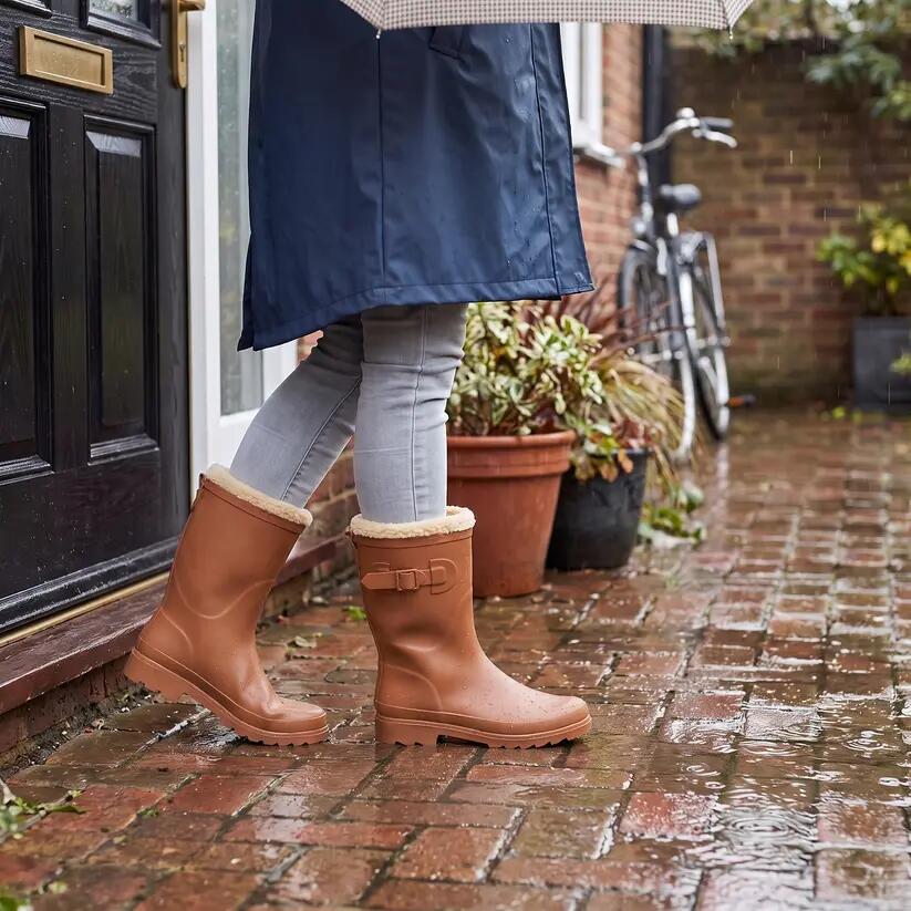 Botas de lluvia para mujer - Piel sintética - 100 % caucho - Impermeables 2/5