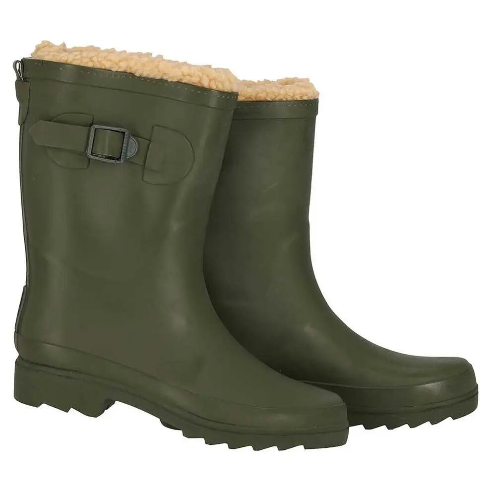 Bottes de pluie femme doublées – Fausse fourrure, 100 % caoutchouc 3/5