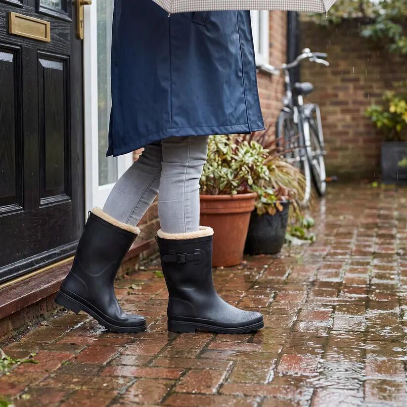 Botas de lluvia para mujer - Piel sintética - 100 % caucho - Impermeables 2/5