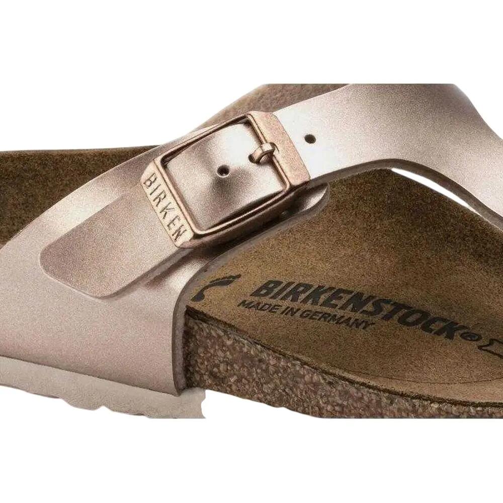 Sandali Pelle Scamosciata PiattaBambini Birkenstock Gizeh Rosa 5/5