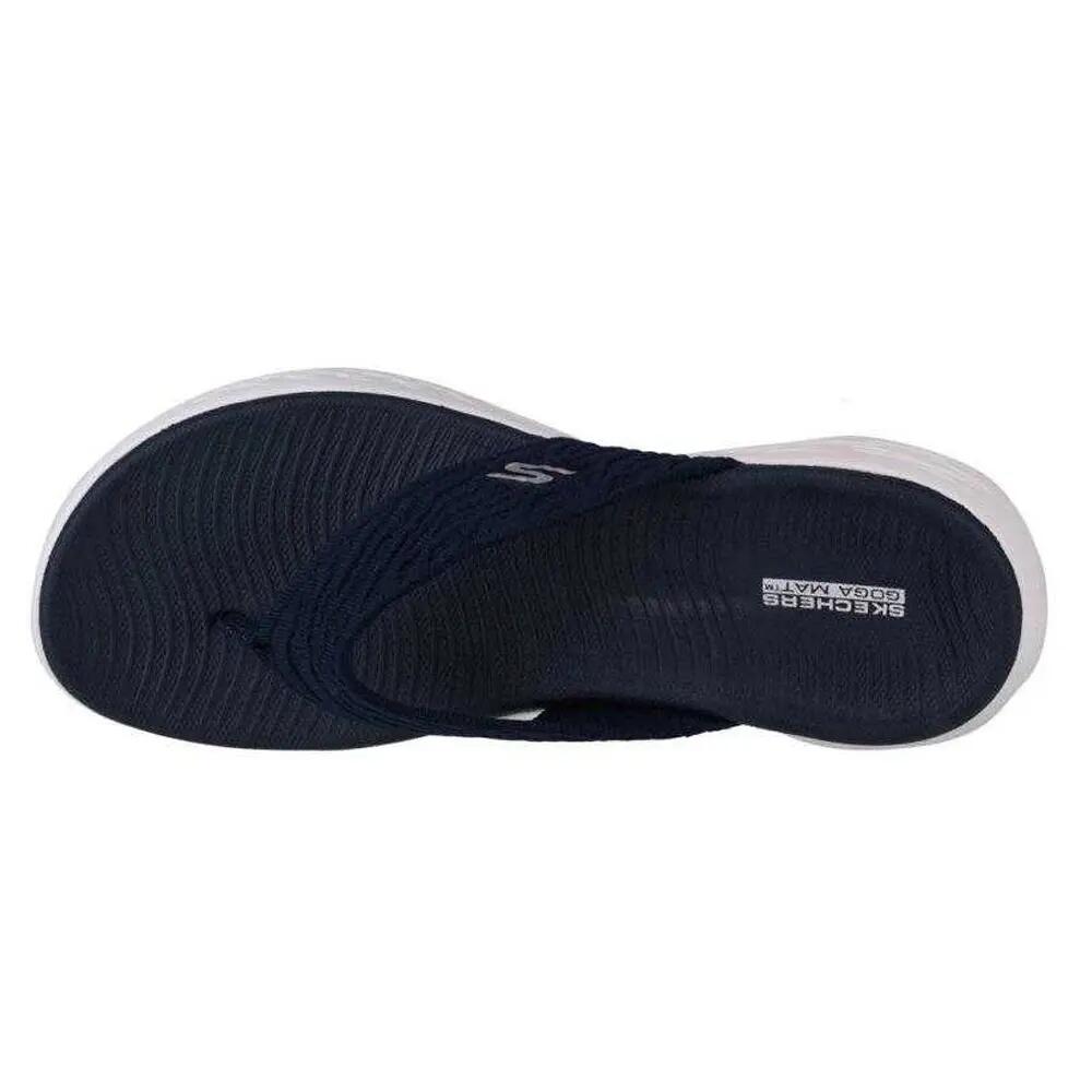 On The Go 600 Sunny platte teenslippers voor dames (Marineblauw) 3/8
