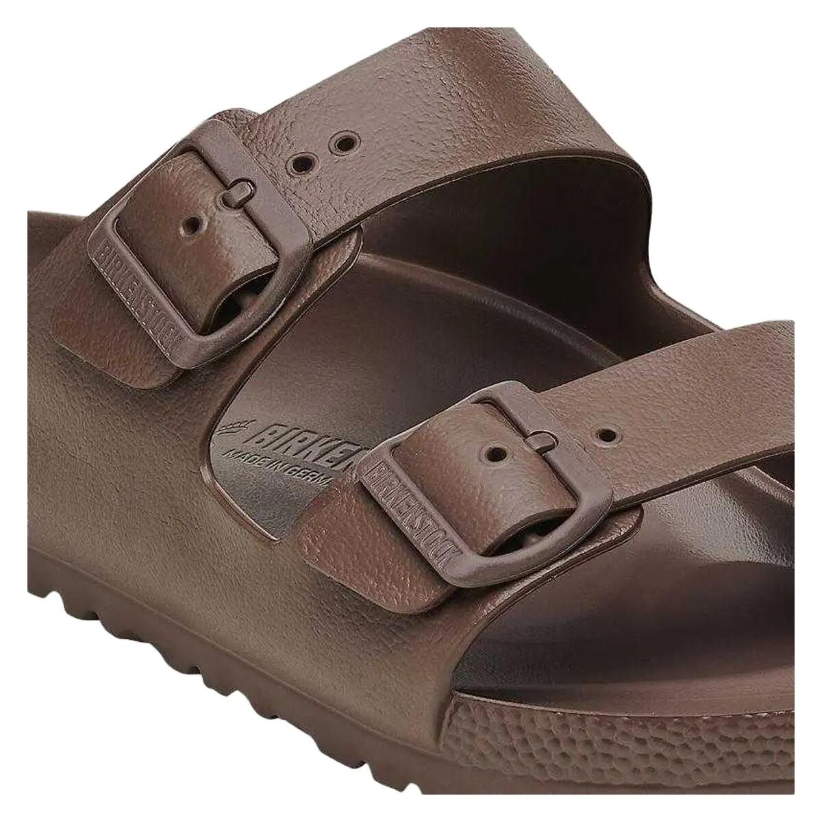 Mens Arizona Buckle Leather Lightweight Sandals (Brown) 3/6