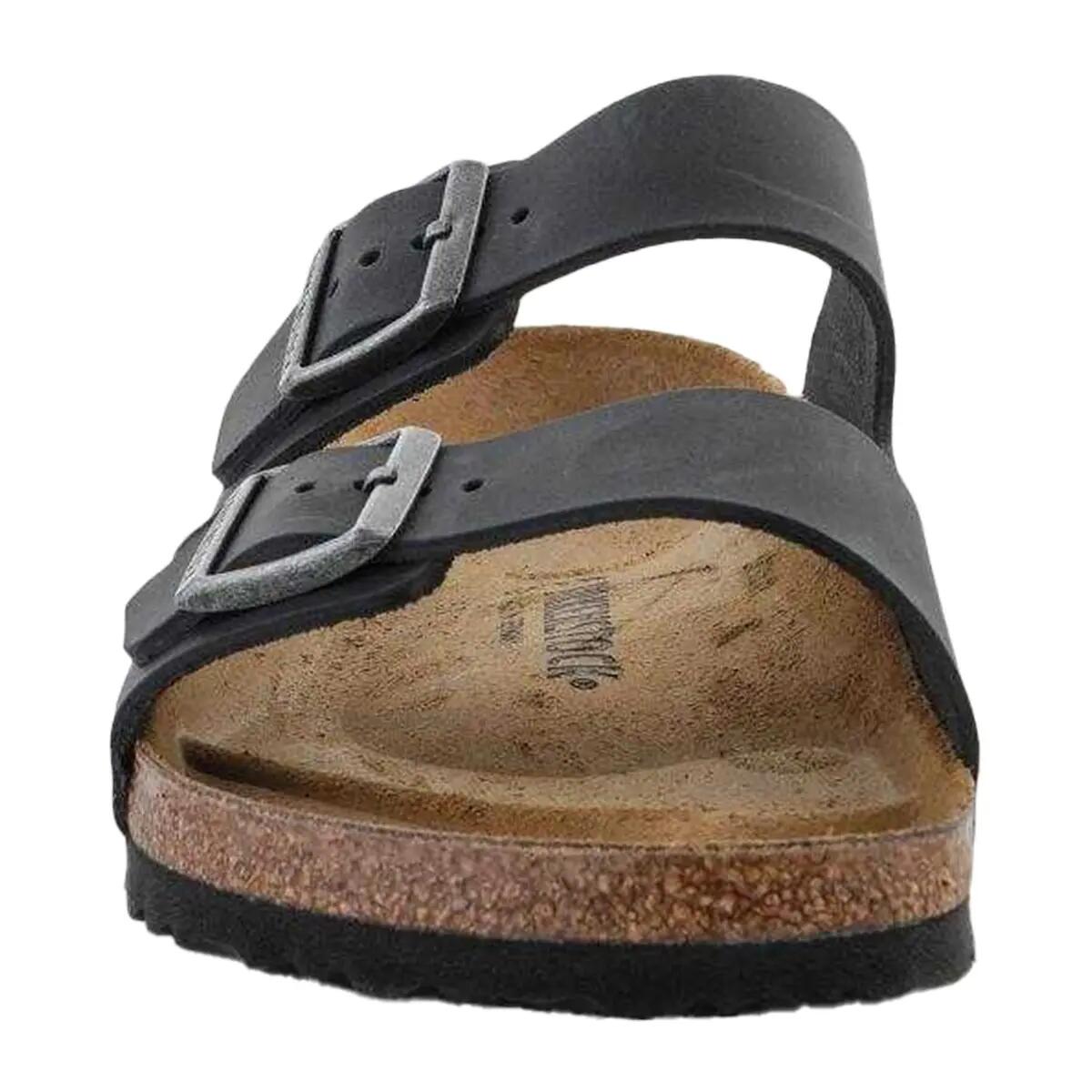 Arizona Sandali Fibbia Pelle LeggeraUomo Birkenstock Nero 7/9