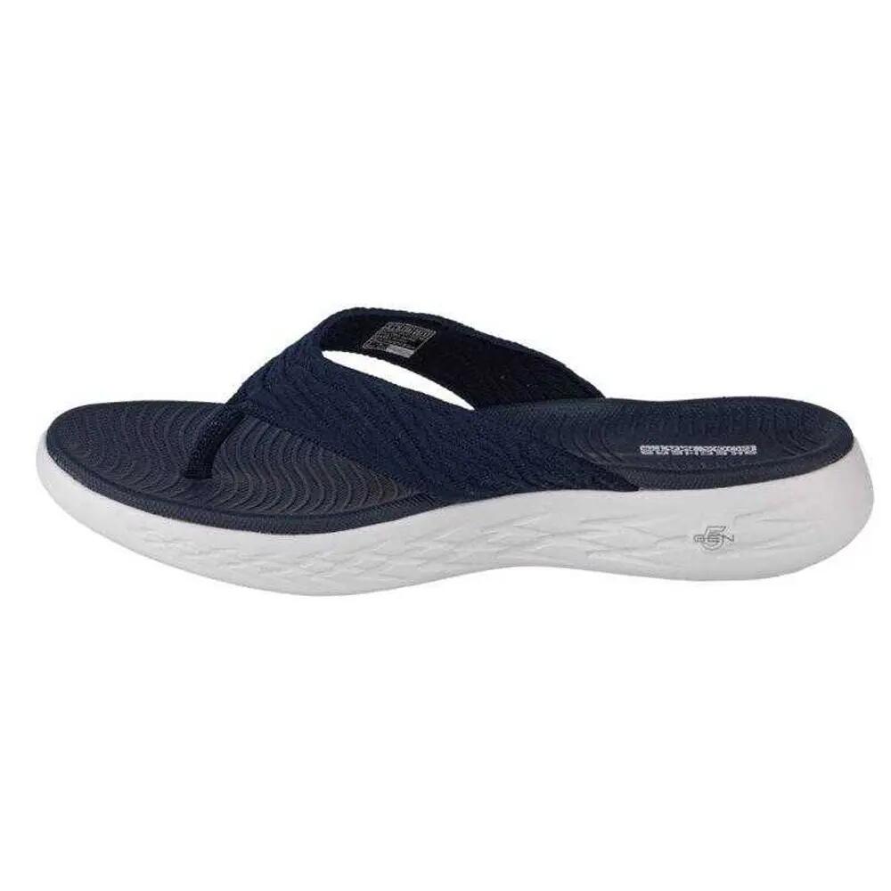 On The Go 600 Sunny platte teenslippers voor dames (Marineblauw) 2/8