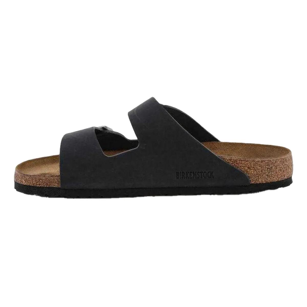 Arizona Sandali Fibbia Pelle LeggeraUomo Birkenstock Nero 3/9