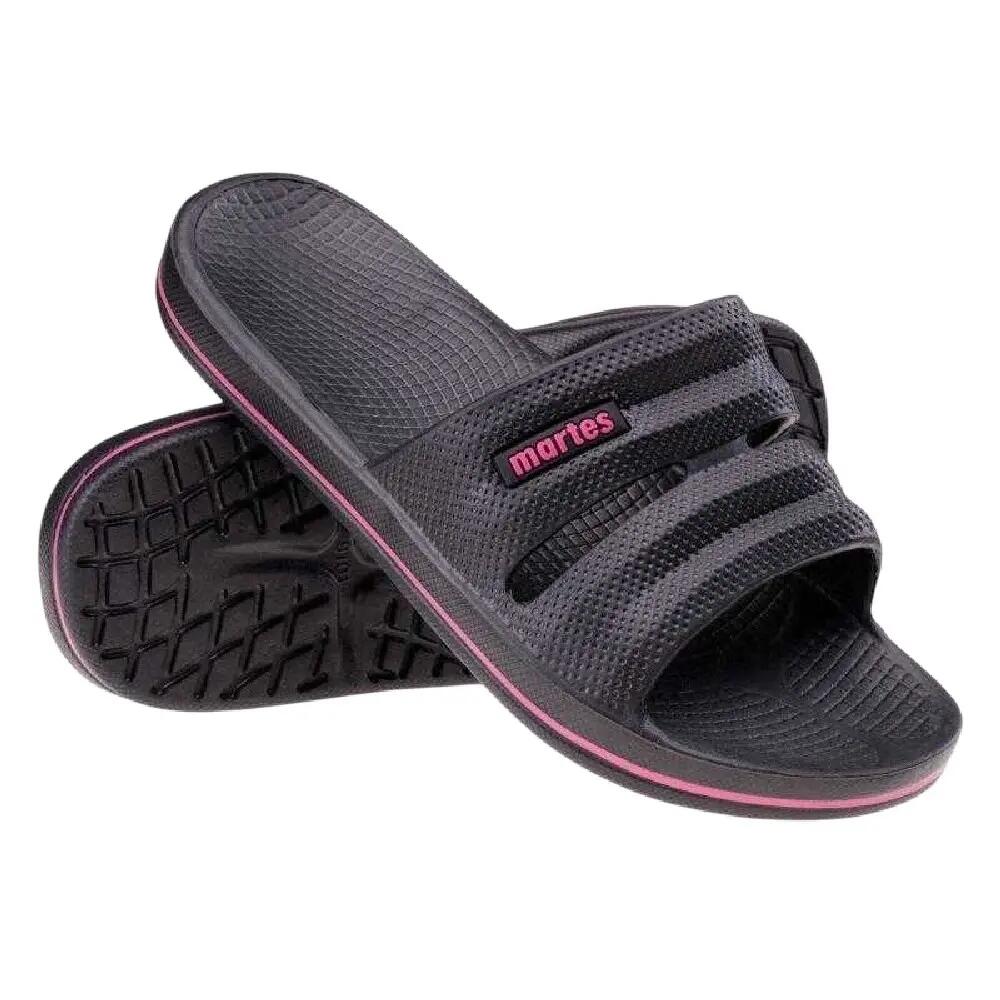Womens/Ladies Vedi Slides (Black) 7/7