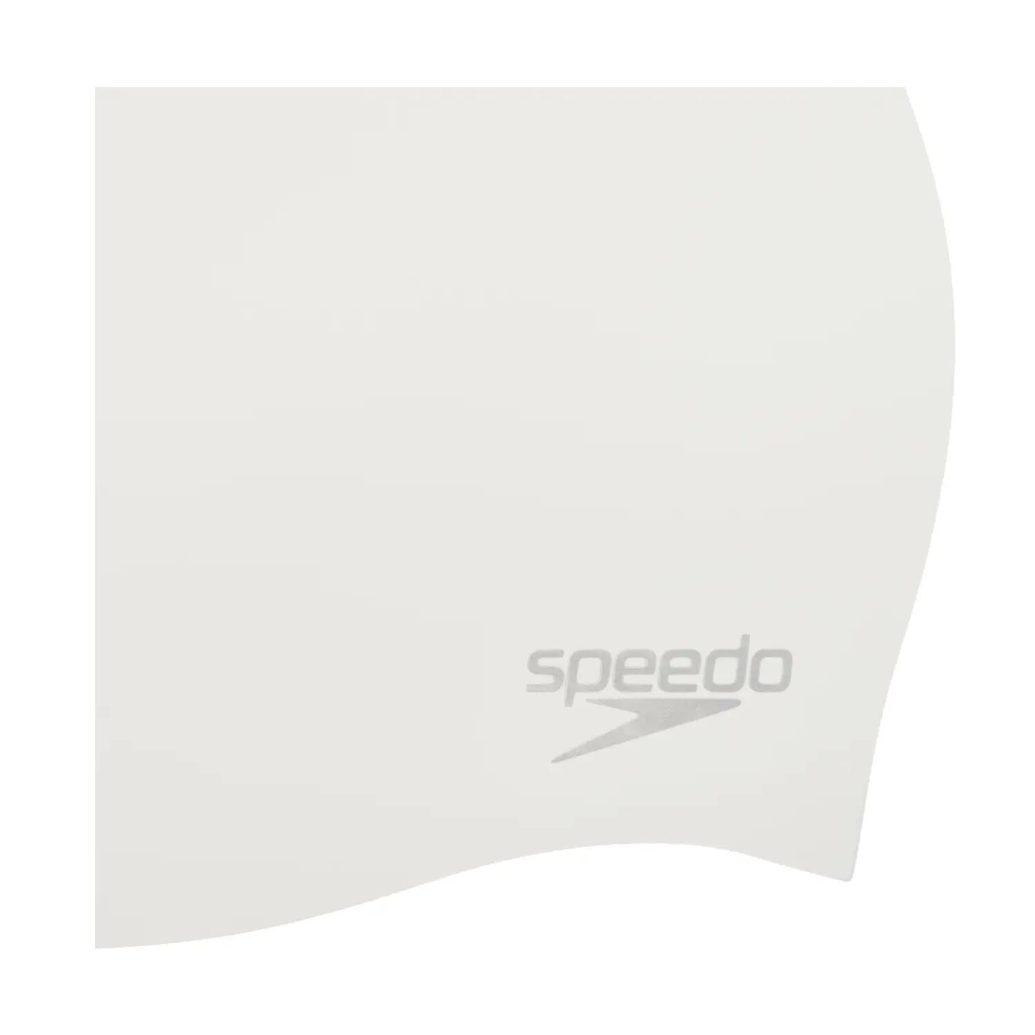 Unisex Adult Logo Silicone Swim Cap (White) 3/4