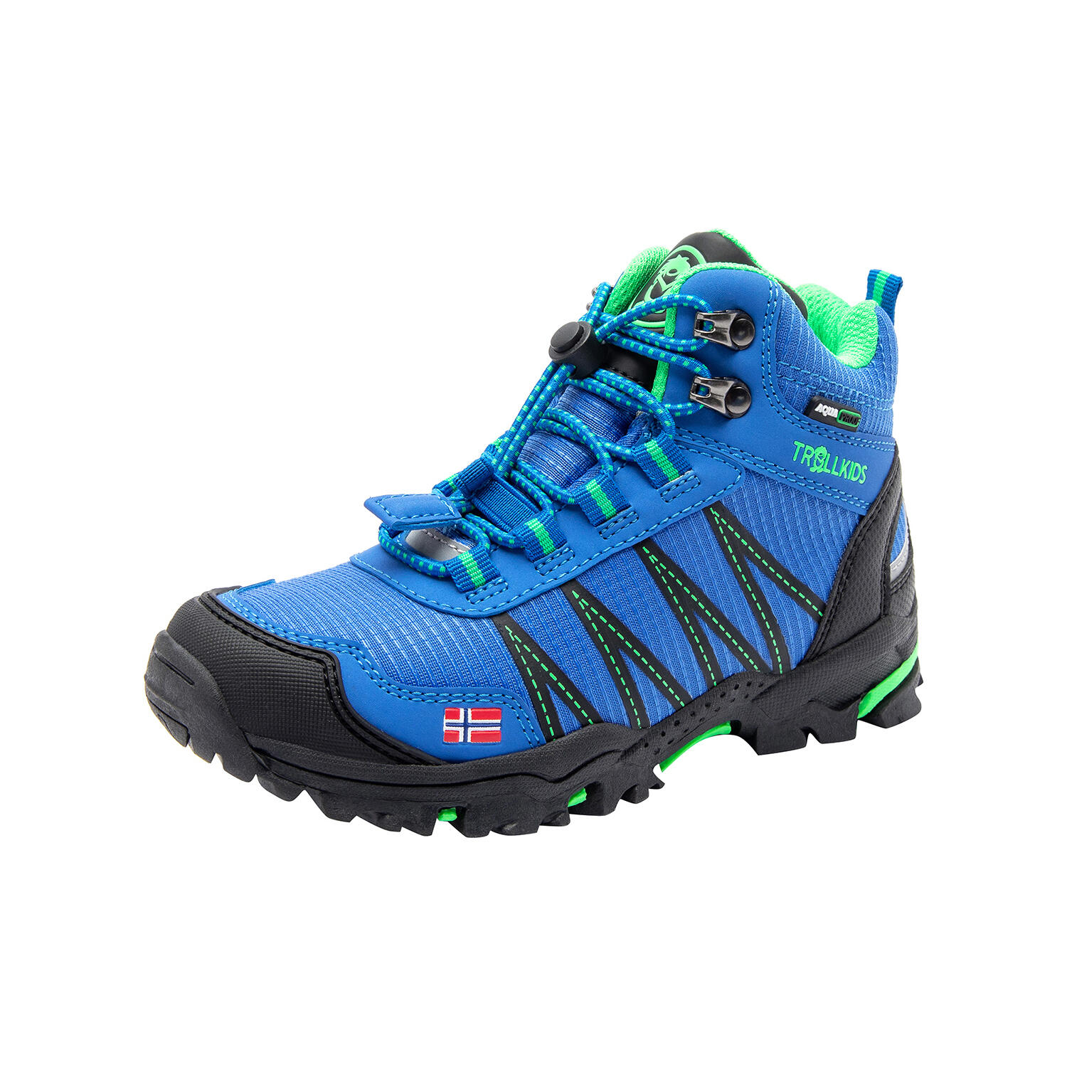 Trolltunga medium blue/green children's hiking boot